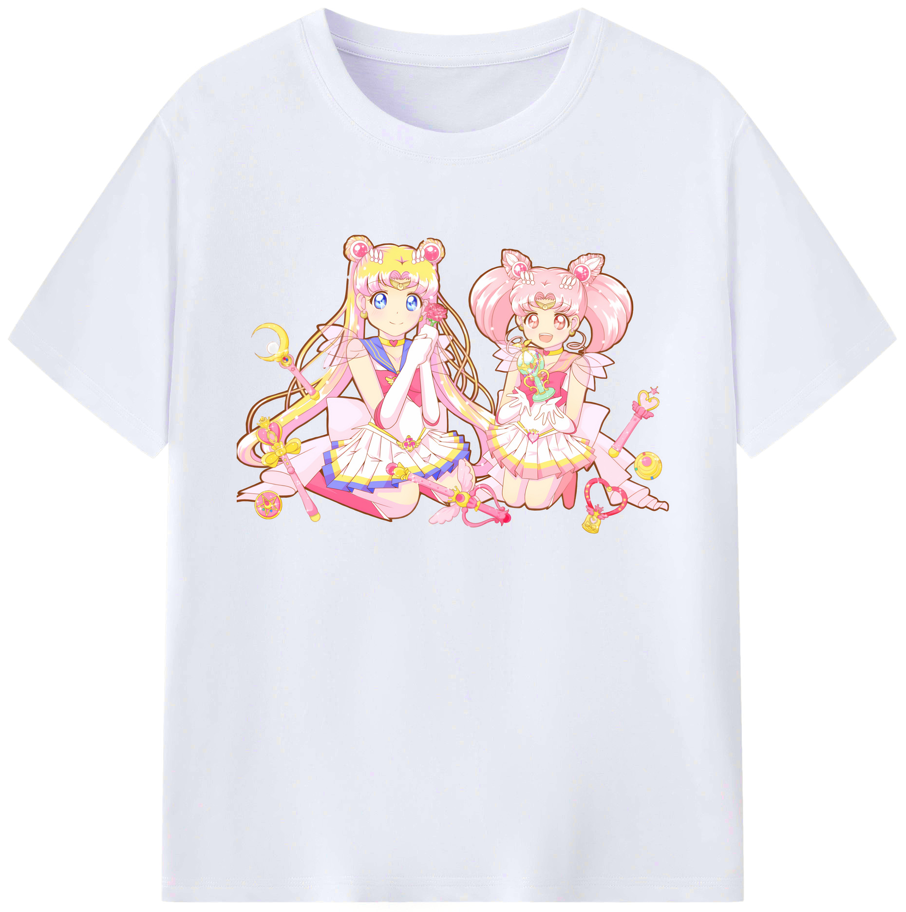（画像用） 美少女戦士セーラームーン 月野 うさぎ つきの うさぎ Sailor Moon Tsukino Usagi 綿100％ メンズ半袖Tシャツ｜肌触りやわらか＆通気性