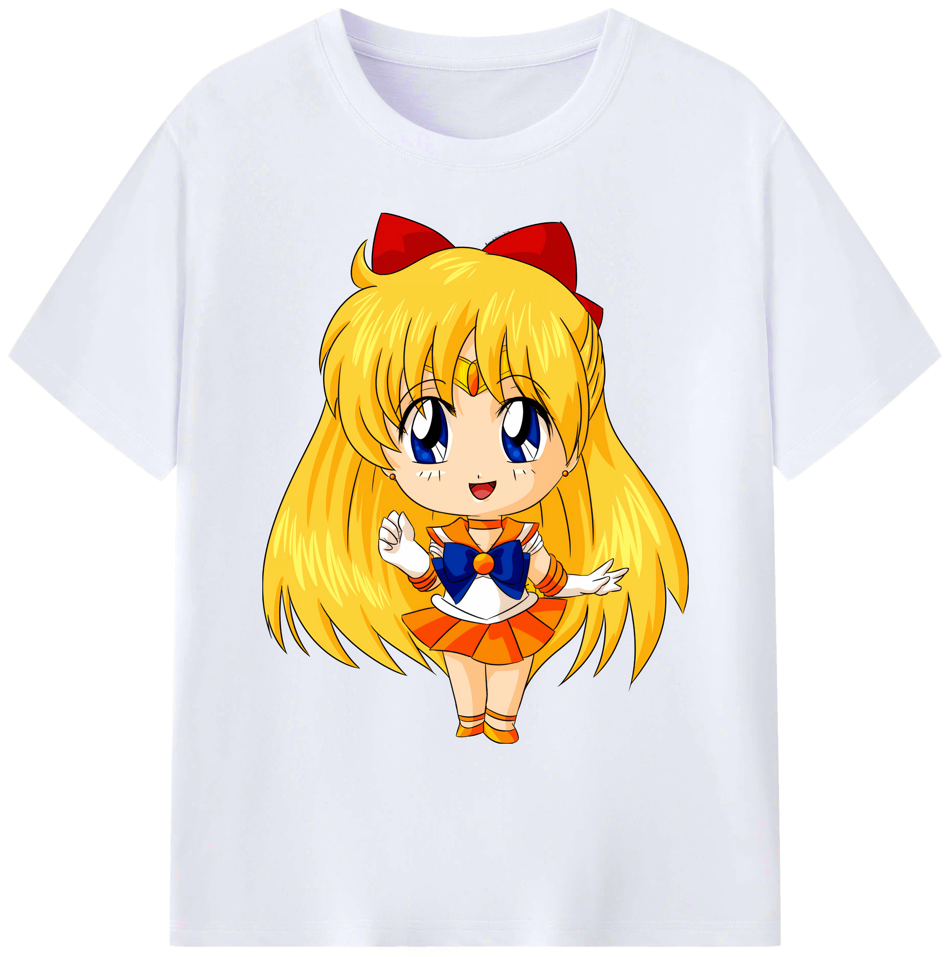 （画像用） 美少女戦士セーラームーン 愛野 美奈子 あいの みなこ Sailor Moon Aino Minako 綿100％ メンズ半袖Tシャツ｜肌触りやわらか＆通気性