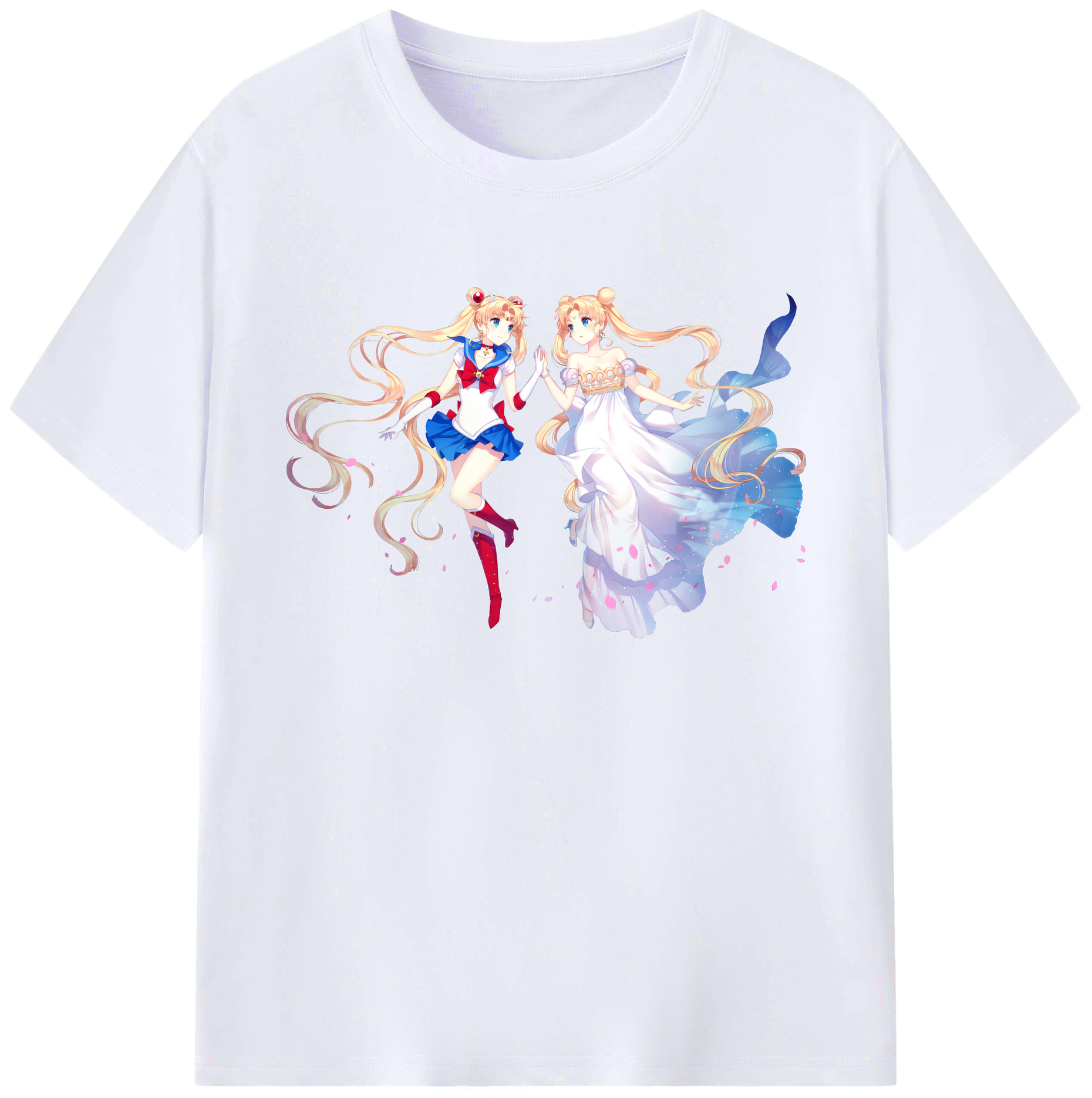 （画像用） 美少女戦士セーラームーン 月野 うさぎ つきの うさぎ Sailor Moon Tsukino Usagi 綿100％ メンズ半袖Tシャツ｜肌触りやわらか＆通気性