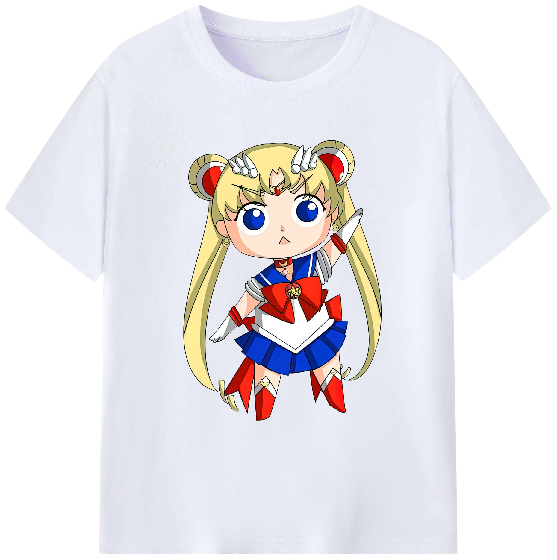 （画像用） 美少女戦士セーラームーン 月野 うさぎ つきの うさぎ Sailor Moon Tsukino Usagi 綿100％ メンズ半袖Tシャツ｜肌触りやわらか＆通気性