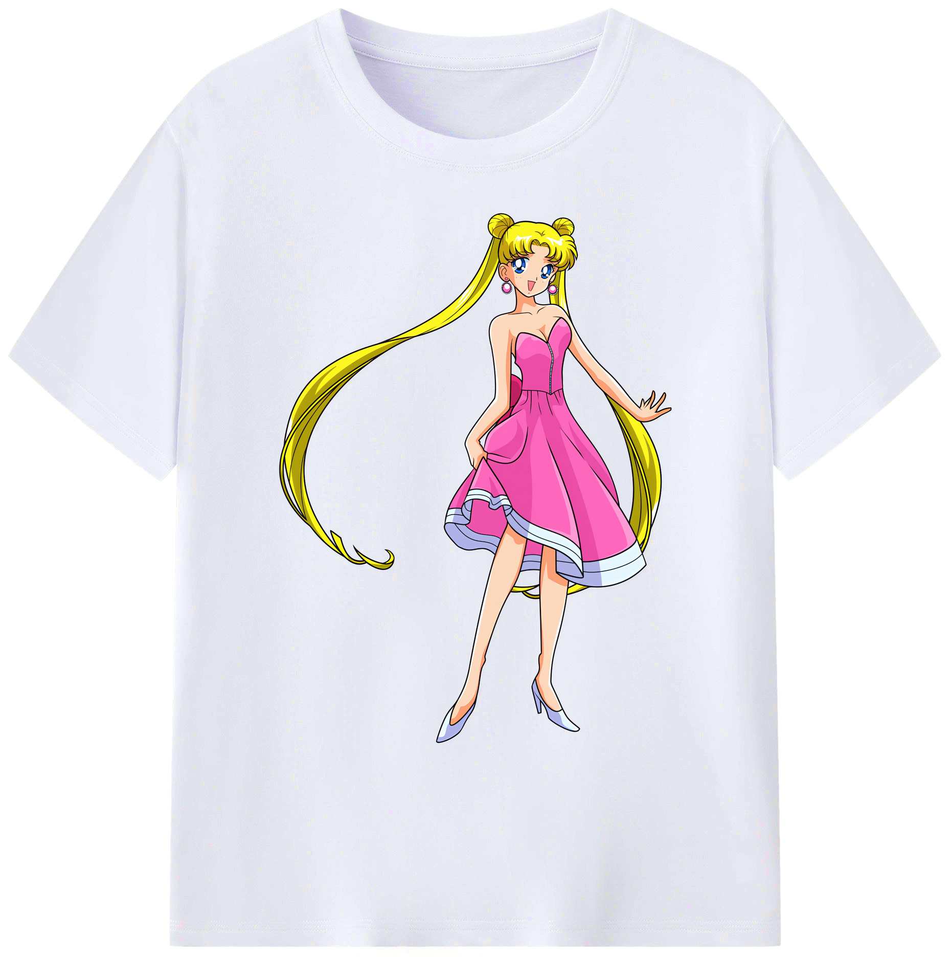 （画像用） 美少女戦士セーラームーン 愛野 美奈子 あいの みなこ Sailor Moon Aino Minako 綿100％ メンズ半袖Tシャツ｜肌触りやわらか＆通気性