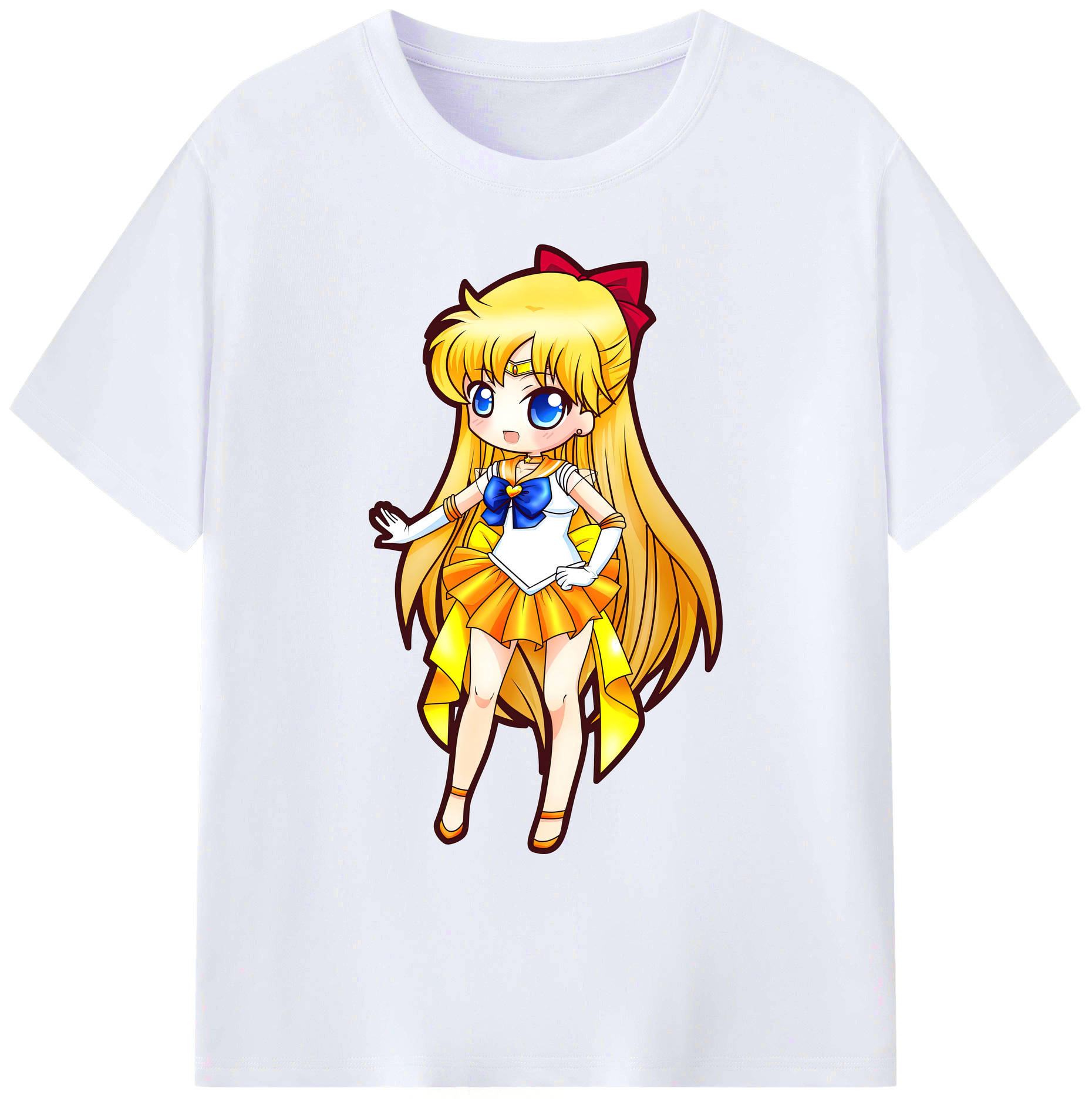 （画像用） 美少女戦士セーラームーン 愛野 美奈子 あいの みなこ Sailor Moon Aino Minako 綿100％ メンズ半袖Tシャツ｜肌触りやわらか＆通気性