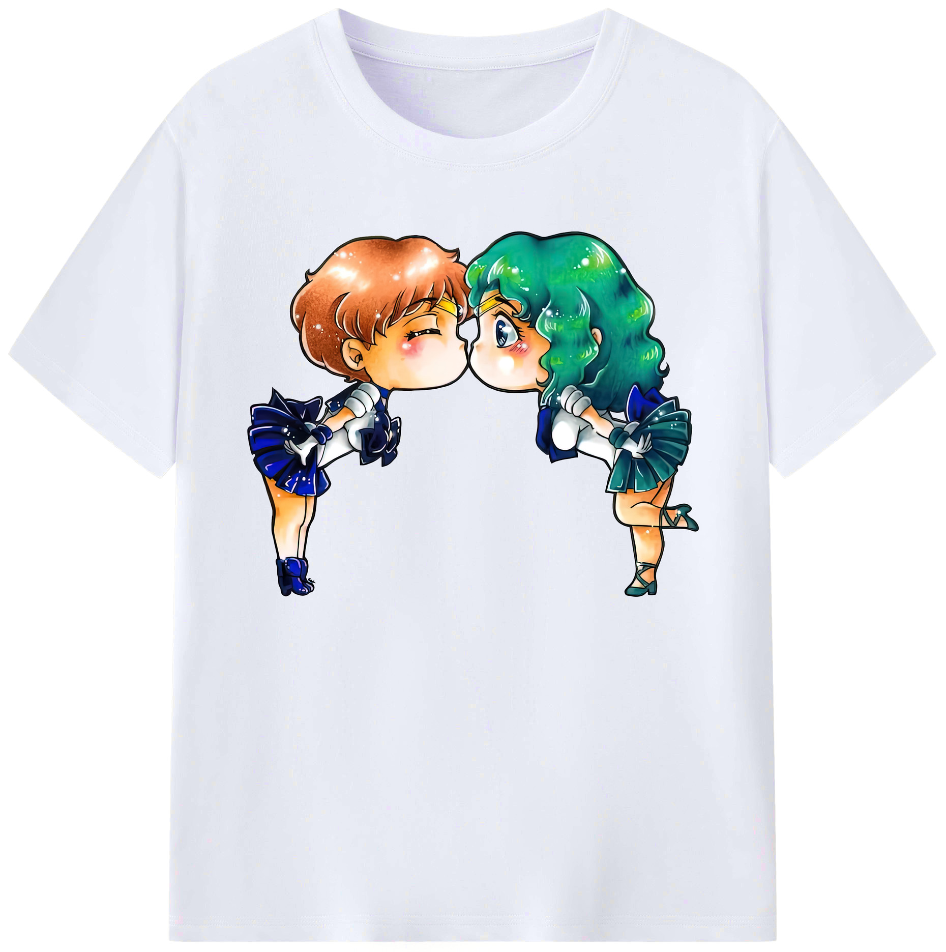 （画像用） 美少女戦士セーラームーン 天王はるか Sailor Moon Tenoh Haruka 綿100％ メンズ半袖Tシャツ｜肌触りやわらか＆通気性