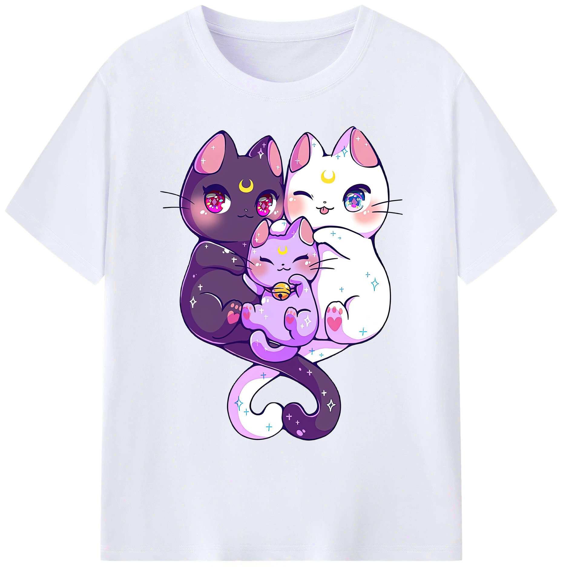 （画像用） 美少女戦士セーラームーン Sailor Moon 綿100％ メンズ半袖Tシャツ｜肌触りやわらか＆通気性