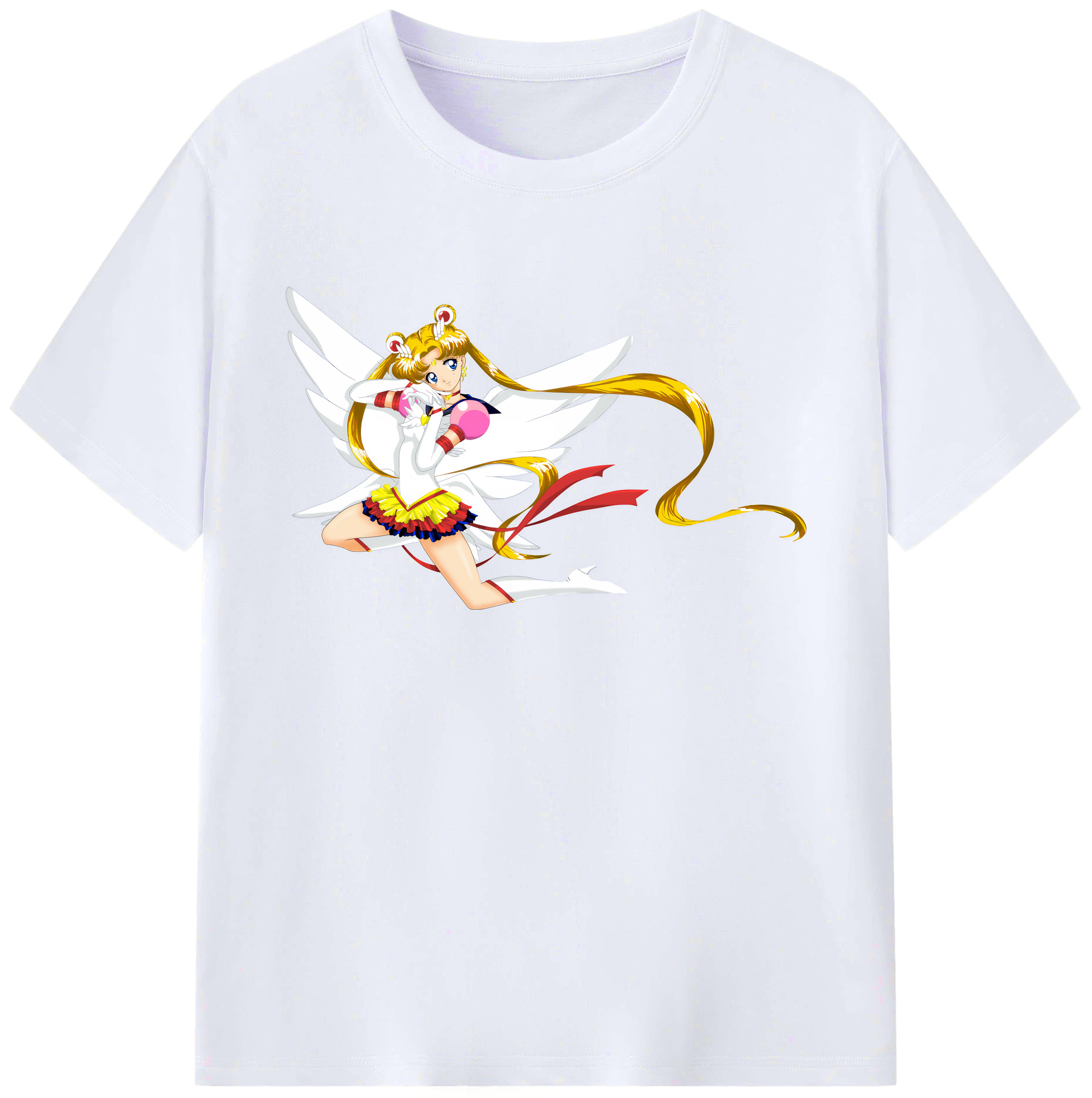 （画像用） 美少女戦士セーラームーン 月野 うさぎ つきの うさぎ Sailor Moon Tsukino Usagi 綿100％ メンズ半袖Tシャツ｜肌触りやわらか＆通気性