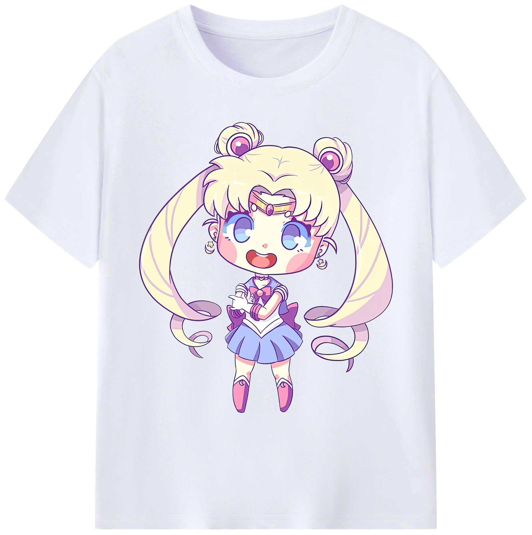 （画像用） 美少女戦士セーラームーン 月野 うさぎ つきの うさぎ Sailor Moon Tsukino Usagi 綿100％ メンズ半袖Tシャツ｜肌触りやわらか＆通気性
