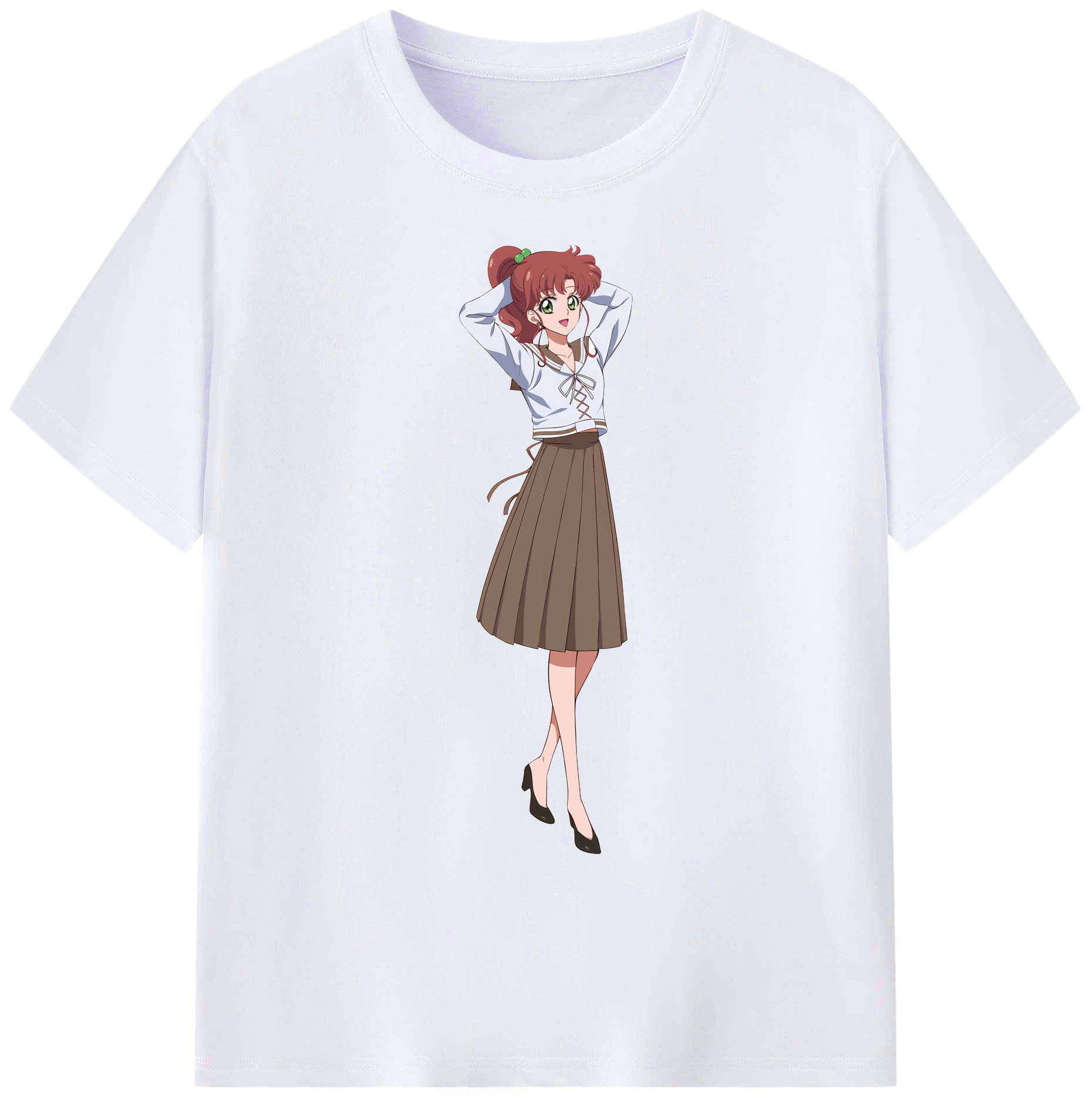 （画像用） 美少女戦士セーラームーン 木野 まこと きの まこと Sailor Moon Kino Makoto （セーラージュピター；Sailor Jupiter） 綿100％ メンズ半袖Tシャツ｜肌触りやわらか＆通気性