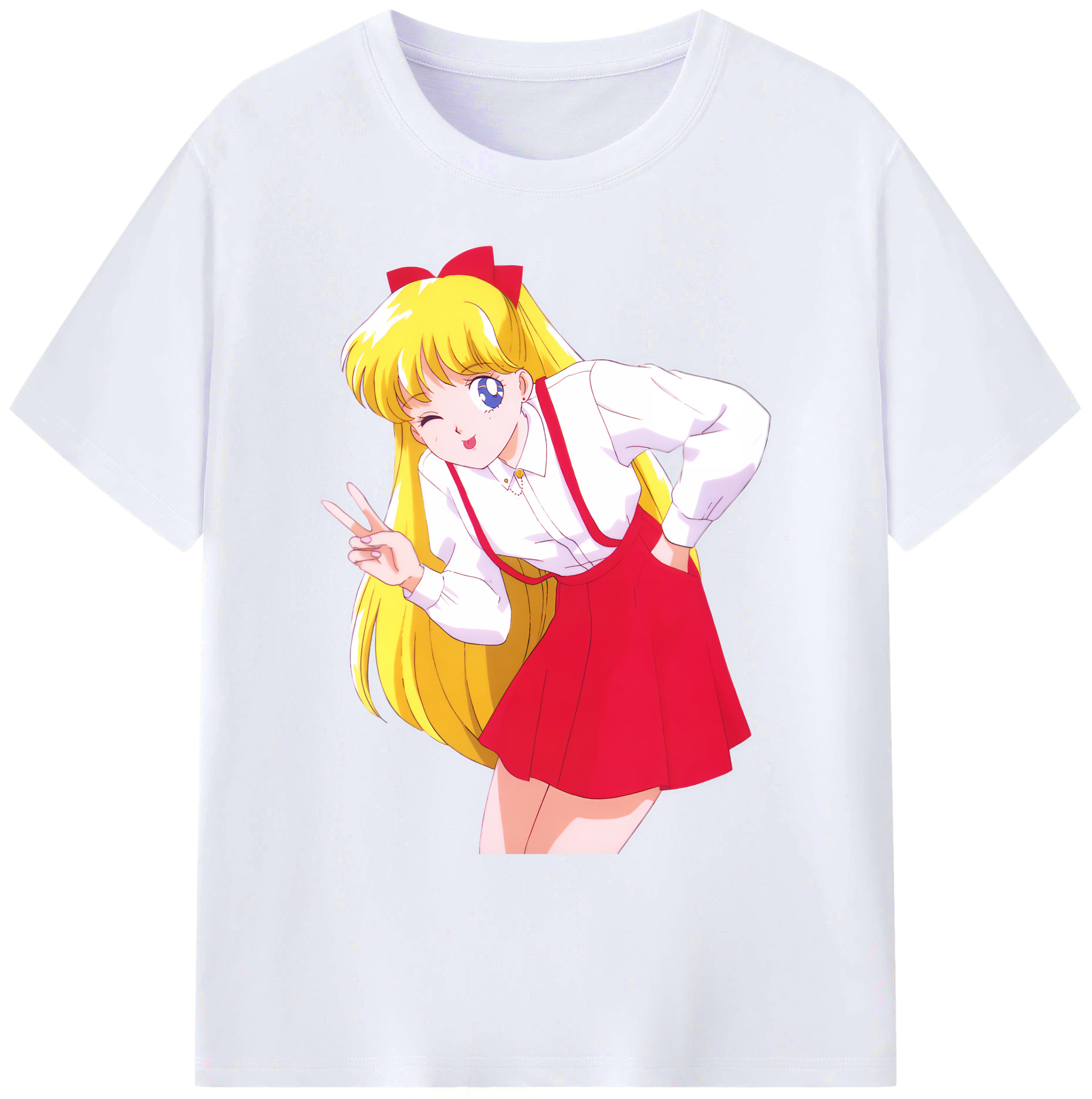（画像用） 美少女戦士セーラームーン 愛野 美奈子 あいの みなこ Sailor Moon Aino Minako 綿100％ メンズ半袖Tシャツ｜肌触りやわらか＆通気性