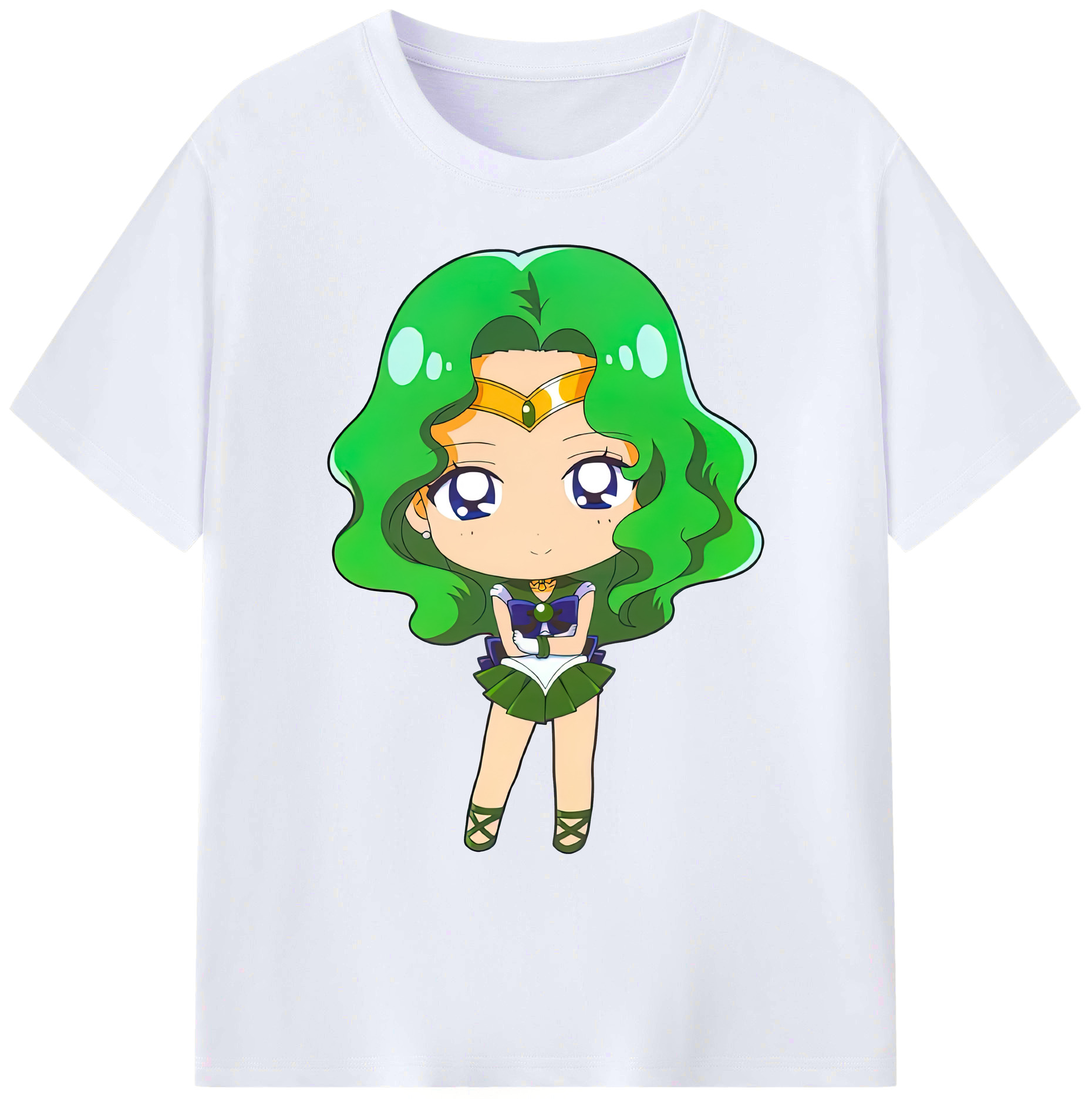 （画像用） 美少女戦士セーラームーン 海王 みちる（かいおう みちる） Sailor Moon Kaiou Michiru 綿100％ メンズ半袖Tシャツ｜肌触りやわらか＆通気性