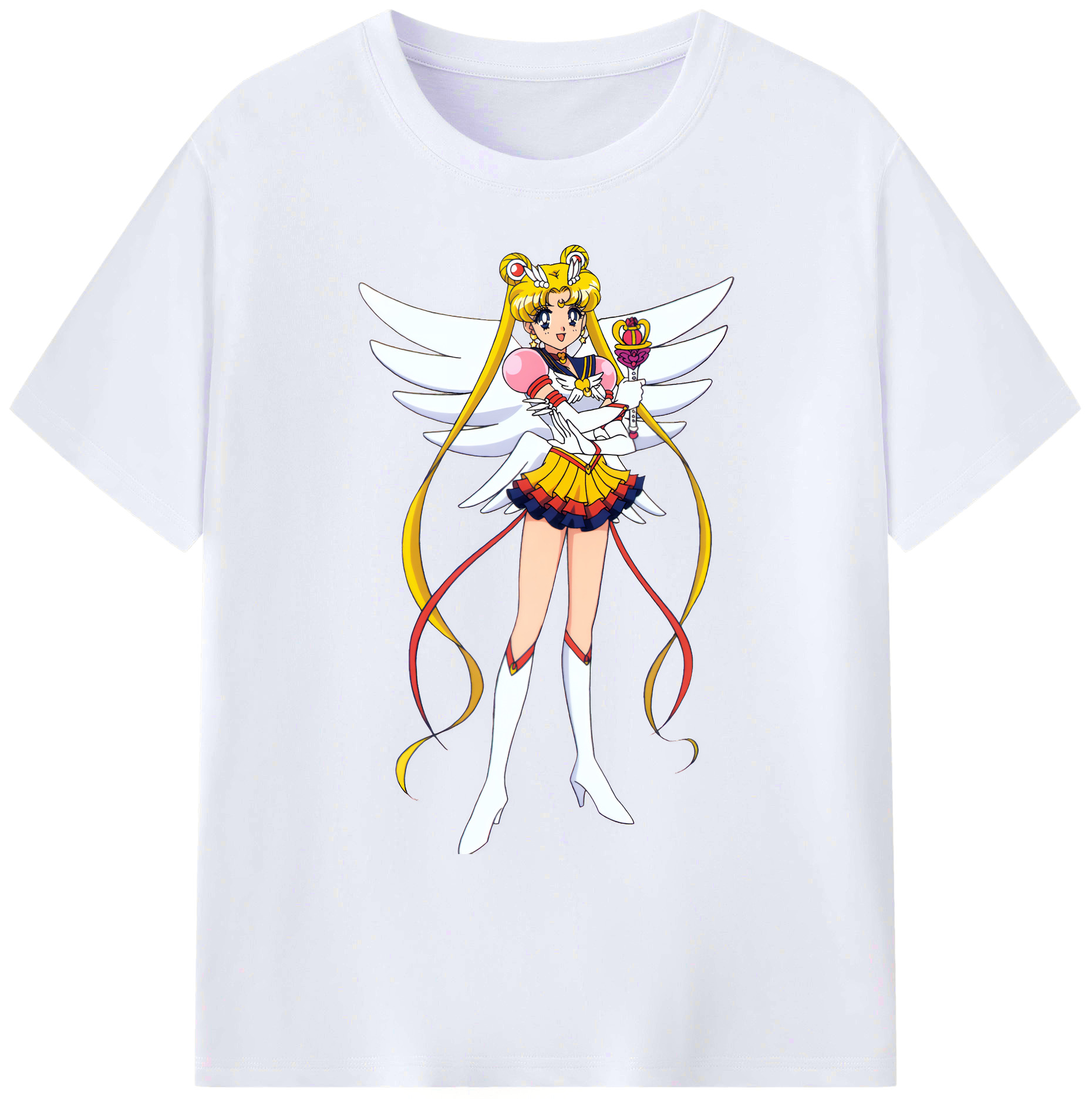 （画像用） 美少女戦士セーラームーン 月野 うさぎ つきの うさぎ Sailor Moon Tsukino Usagi 綿100％ メンズ半袖Tシャツ｜肌触りやわらか＆通気性