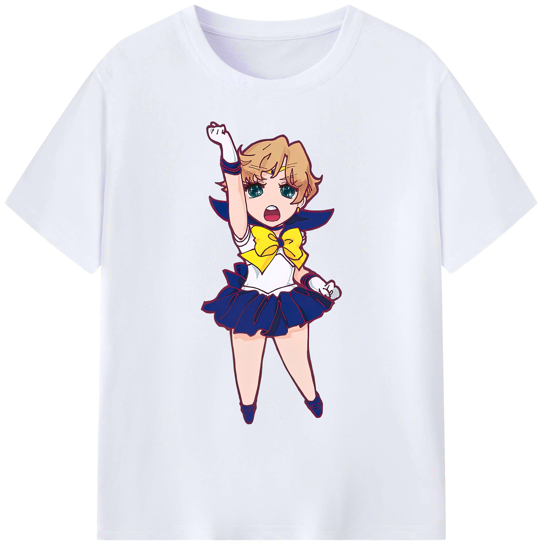 （画像用） 美少女戦士セーラームーン 天王はるか Sailor Moon Tenoh Haruka 綿100％ メンズ半袖Tシャツ｜肌触りやわらか＆通気性