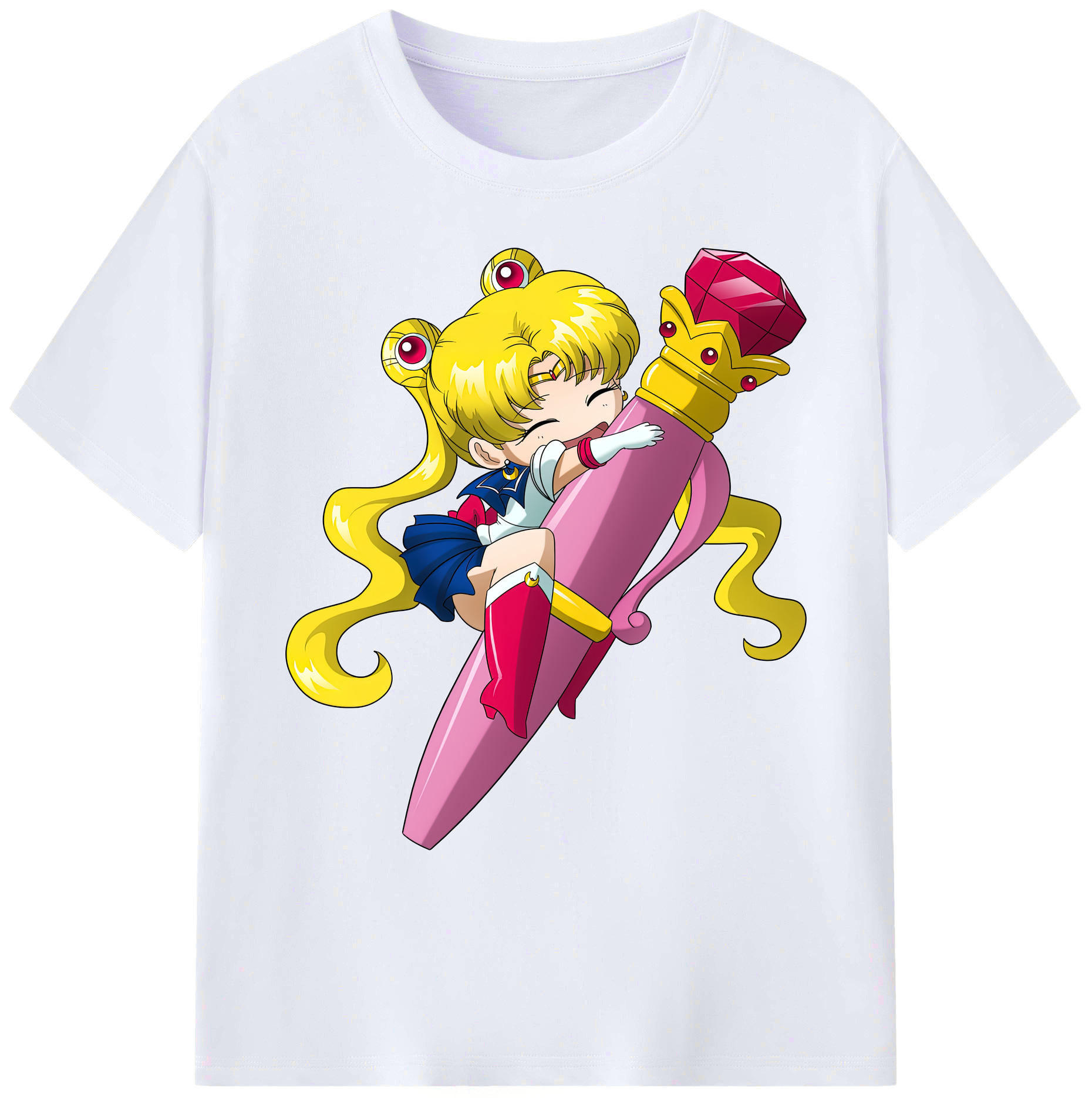 （画像用） 美少女戦士セーラームーン 月野 うさぎ つきの うさぎ Sailor Moon Tsukino Usagi 綿100％ メンズ半袖Tシャツ｜肌触りやわらか＆通気性