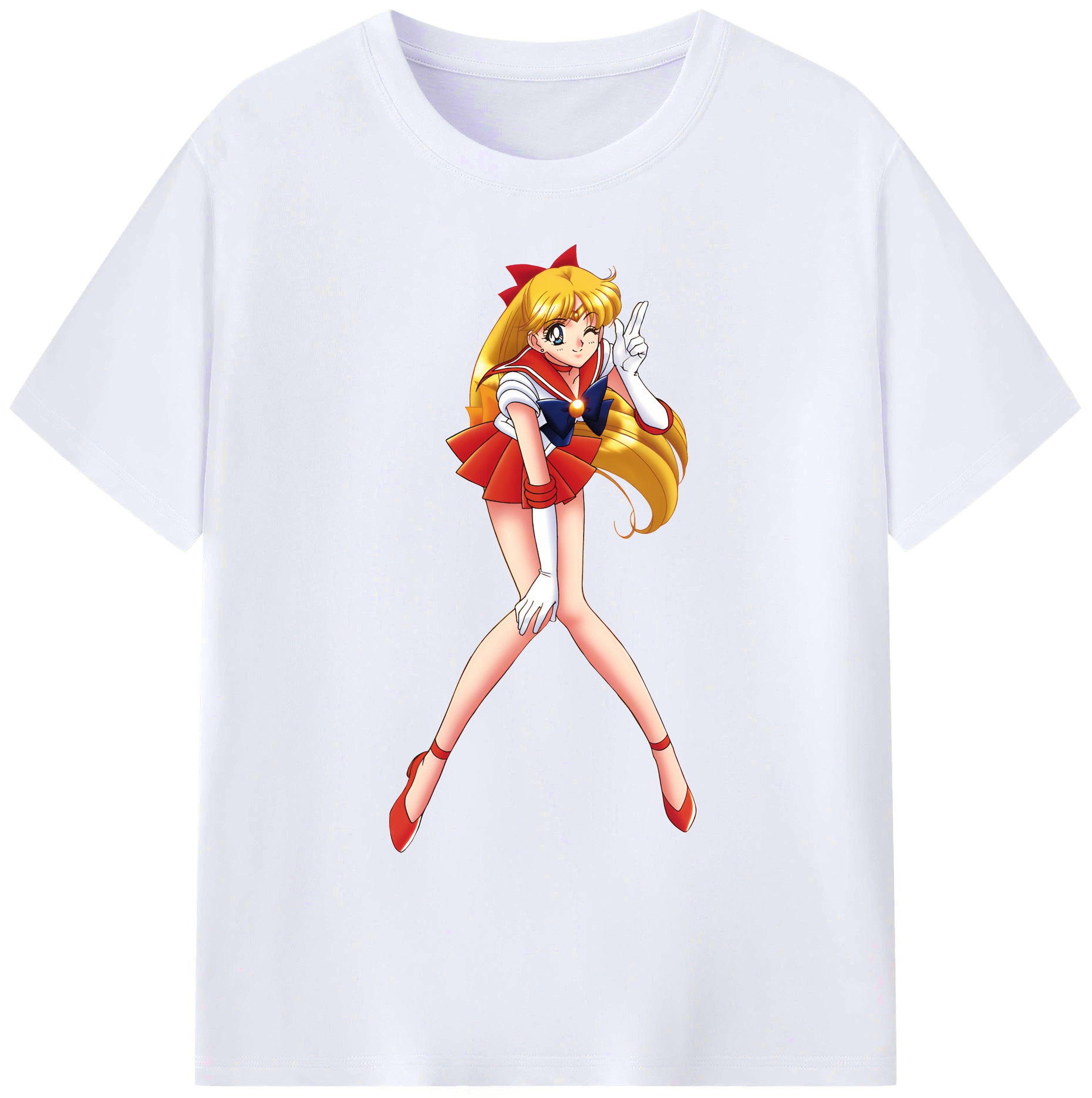 （画像用） 美少女戦士セーラームーン 愛野 美奈子 あいの みなこ Sailor Moon Aino Minako 綿100％ メンズ半袖Tシャツ｜肌触りやわらか＆通気性