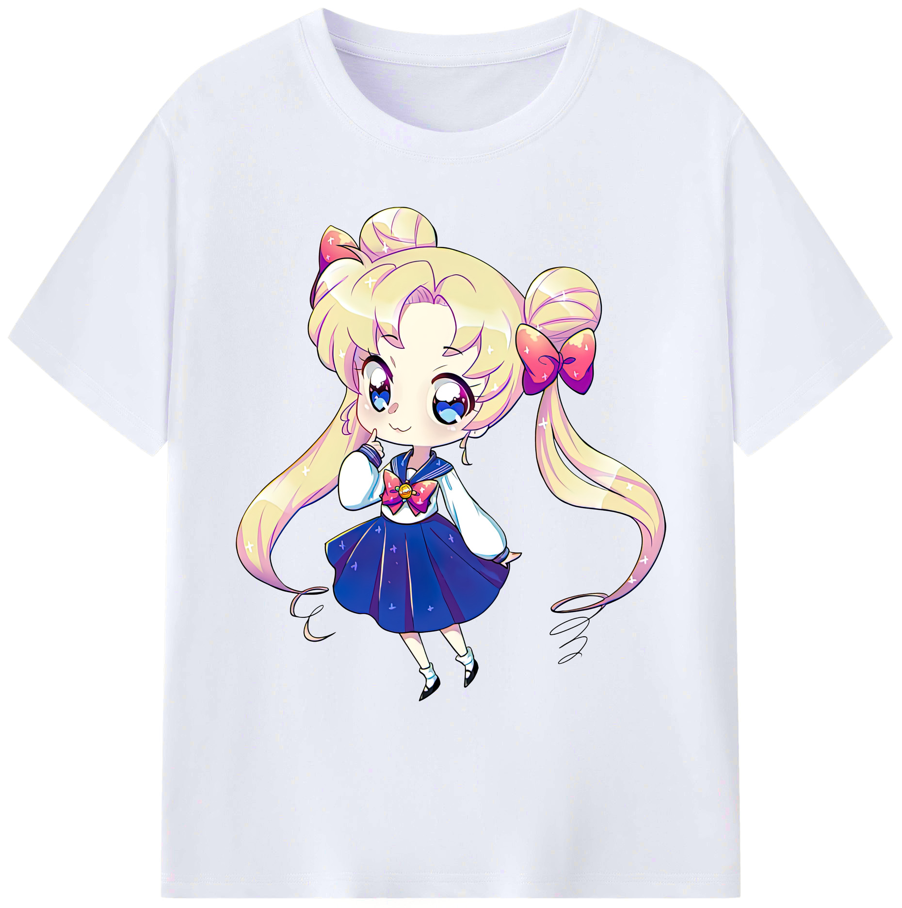 （画像用） 美少女戦士セーラームーン 月野 うさぎ つきの うさぎ Sailor Moon Tsukino Usagi 綿100％ メンズ半袖Tシャツ｜肌触りやわらか＆通気性
