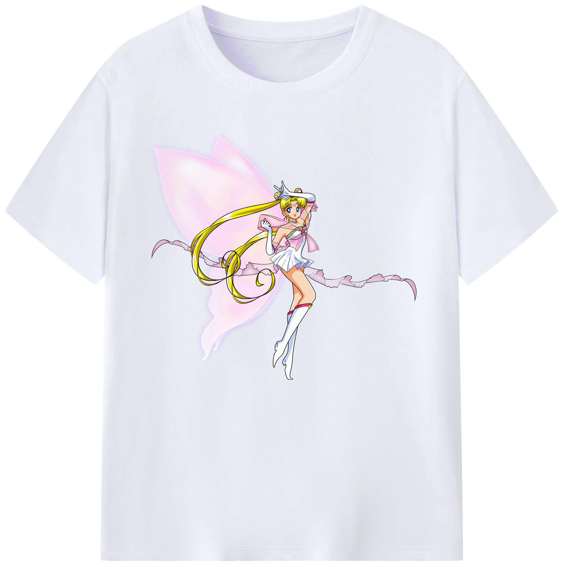 （画像用） 美少女戦士セーラームーン 月野 うさぎ つきの うさぎ Sailor Moon Tsukino Usagi 綿100％ メンズ半袖Tシャツ｜肌触りやわらか＆通気性