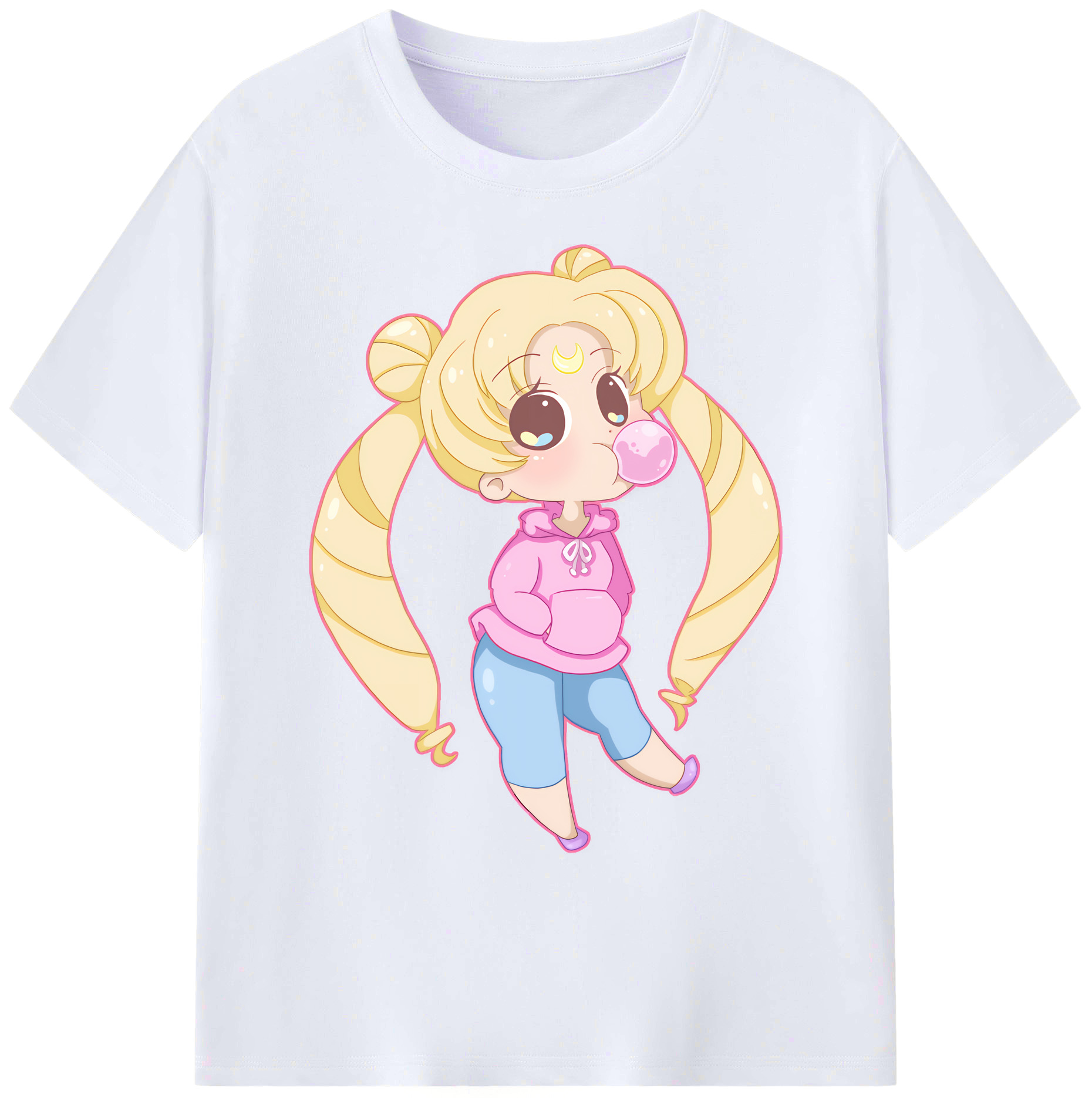 （画像用） 美少女戦士セーラームーン 愛野 美奈子 あいの みなこ Sailor Moon Aino Minako 綿100％ メンズ半袖Tシャツ｜肌触りやわらか＆通気性