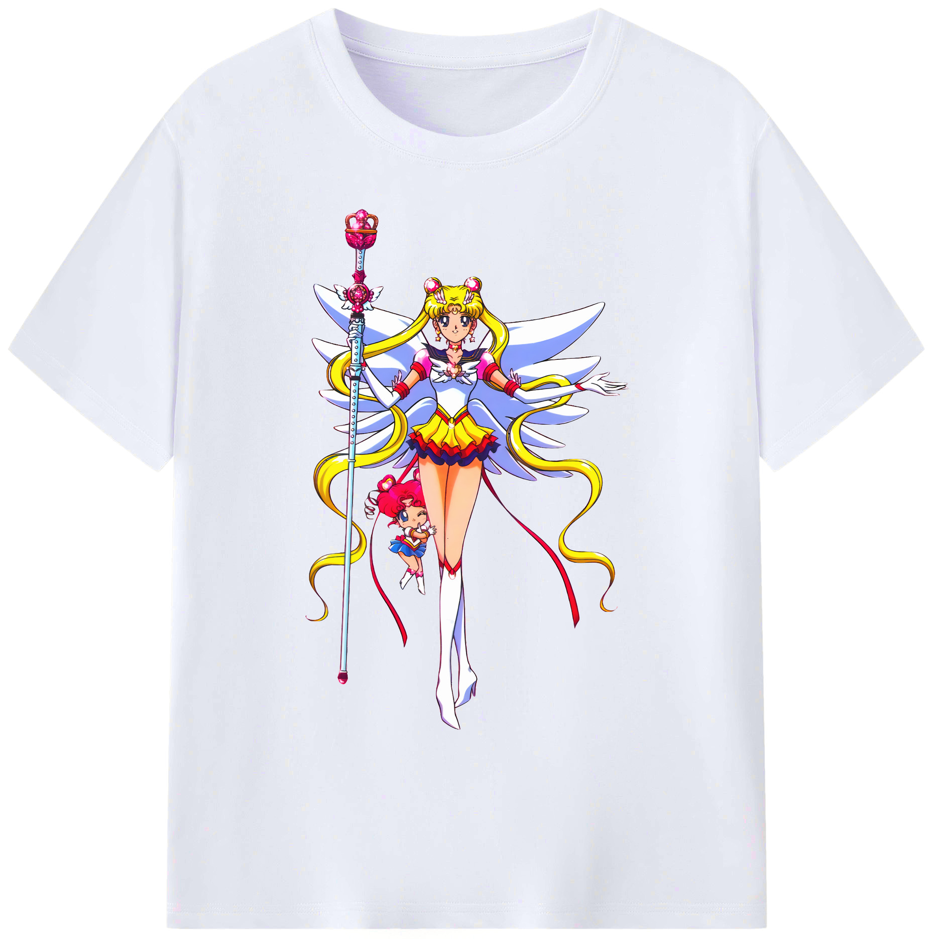 （画像用） 美少女戦士セーラームーン 月野 うさぎ つきの うさぎ Sailor Moon Tsukino Usagi 綿100％ メンズ半袖Tシャツ｜肌触りやわらか＆通気性