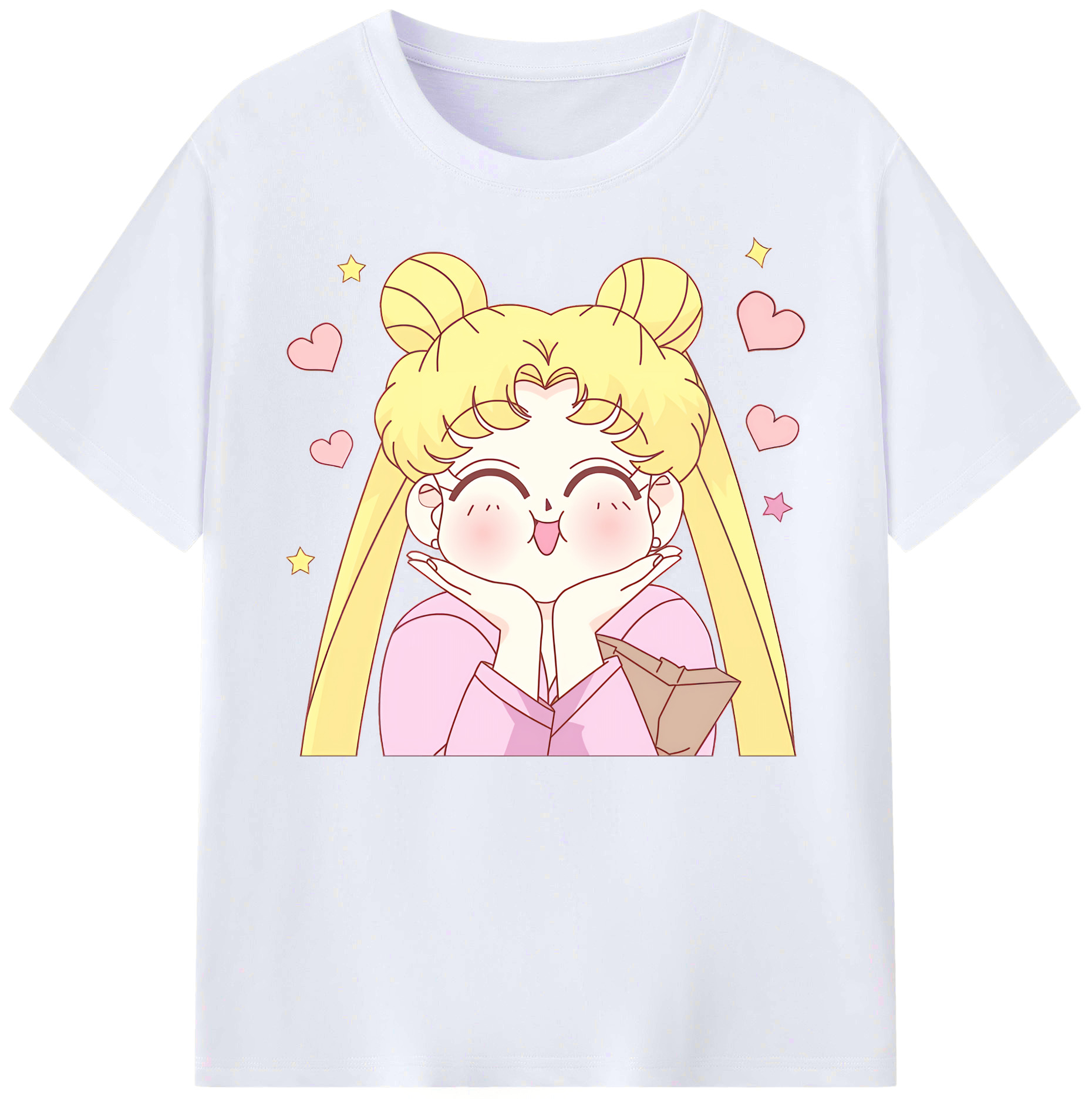 （画像用） 美少女戦士セーラームーン 愛野 美奈子 あいの みなこ Sailor Moon Aino Minako 綿100％ メンズ半袖Tシャツ｜肌触りやわらか＆通気性