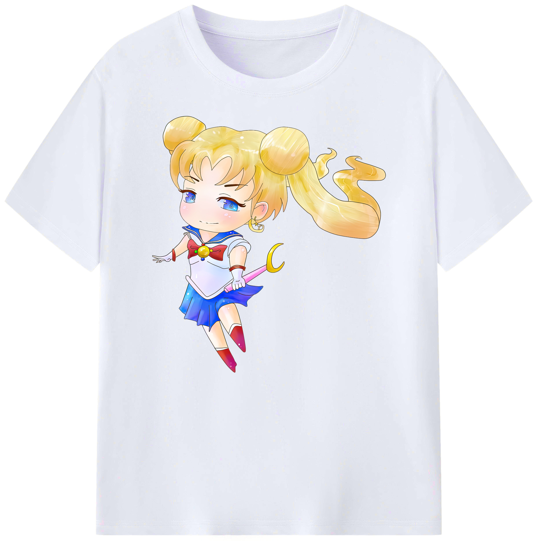 （画像用） 美少女戦士セーラームーン 愛野 美奈子 あいの みなこ Sailor Moon Aino Minako 綿100％ メンズ半袖Tシャツ｜肌触りやわらか＆通気性