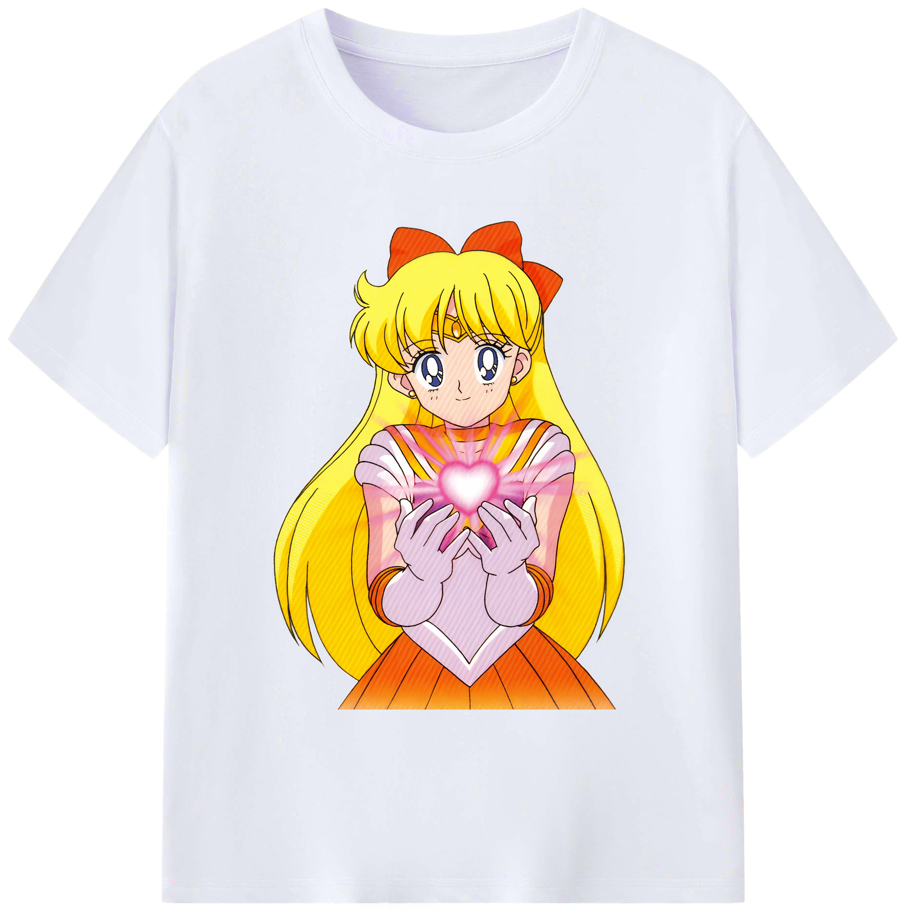 （画像用） 美少女戦士セーラームーン 愛野 美奈子 あいの みなこ Sailor Moon Aino Minako 綿100％ メンズ半袖Tシャツ｜肌触りやわらか＆通気性