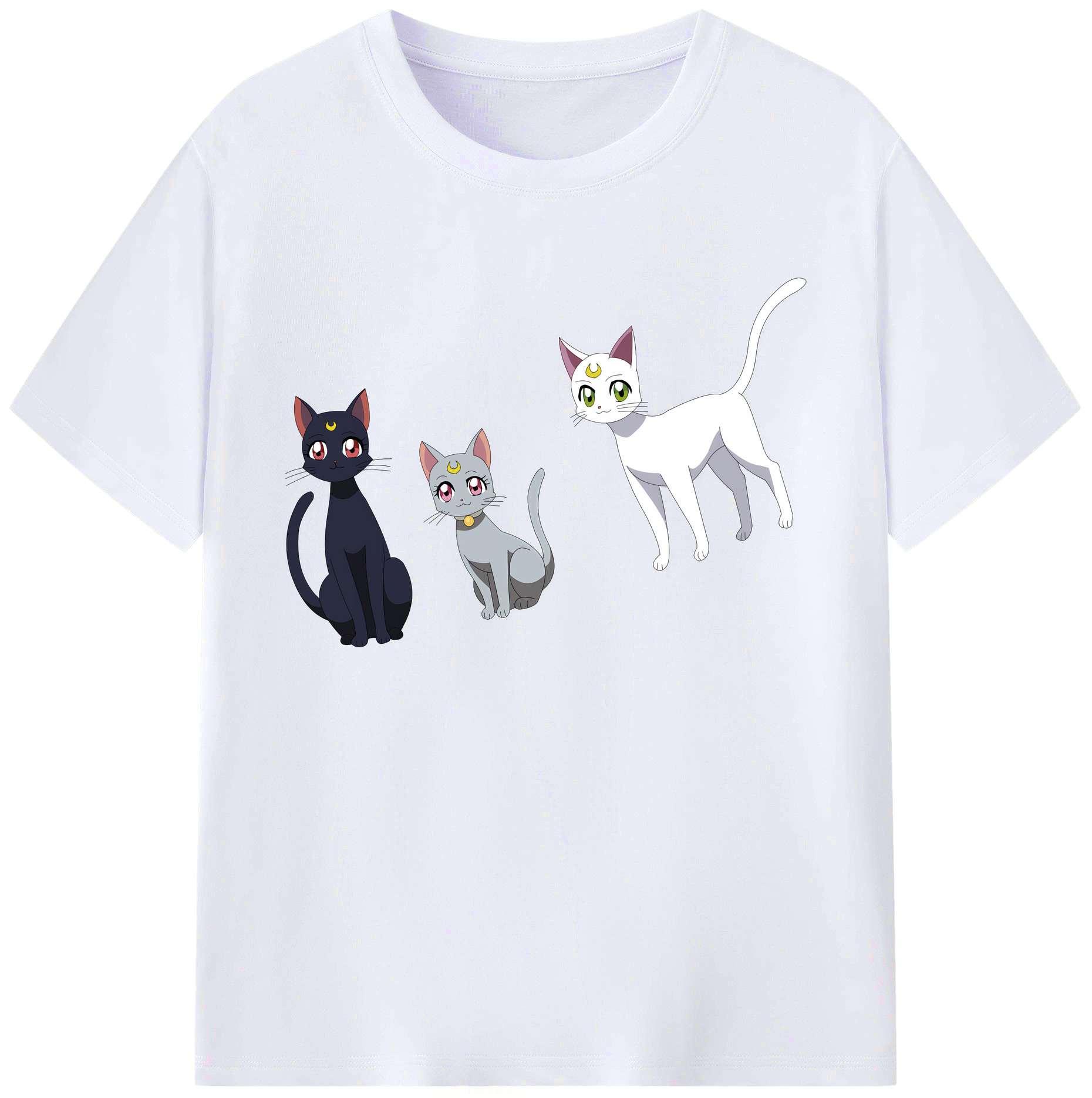 （画像用） 美少女戦士セーラームーン Sailor Moon 綿100％ メンズ半袖Tシャツ｜肌触りやわらか＆通気性
