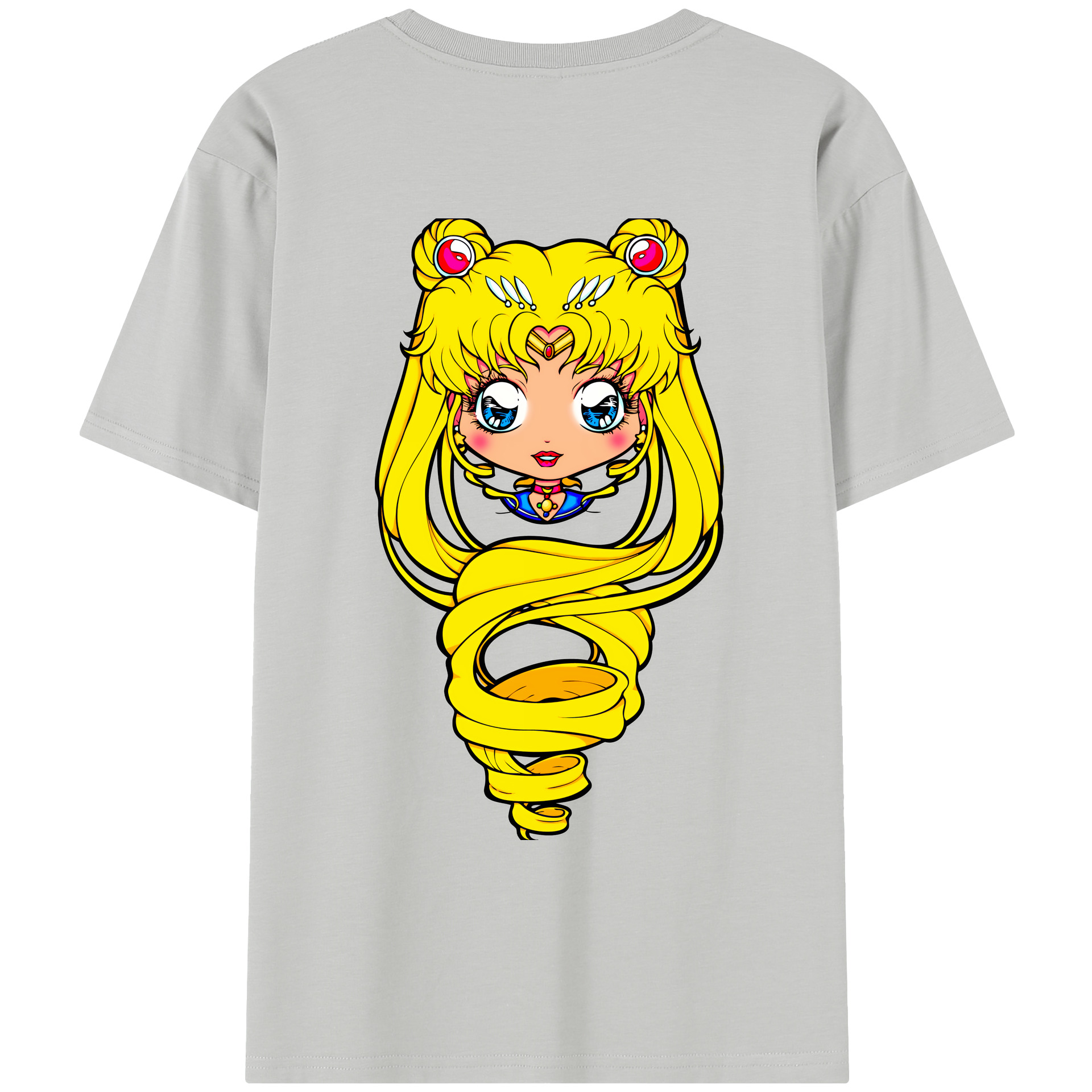 （画像用） 美少女戦士セーラームーン 月野 うさぎ つきの うさぎ Sailor Moon Tsukino Usagi レディース半袖Tシャツ(バックプリント)