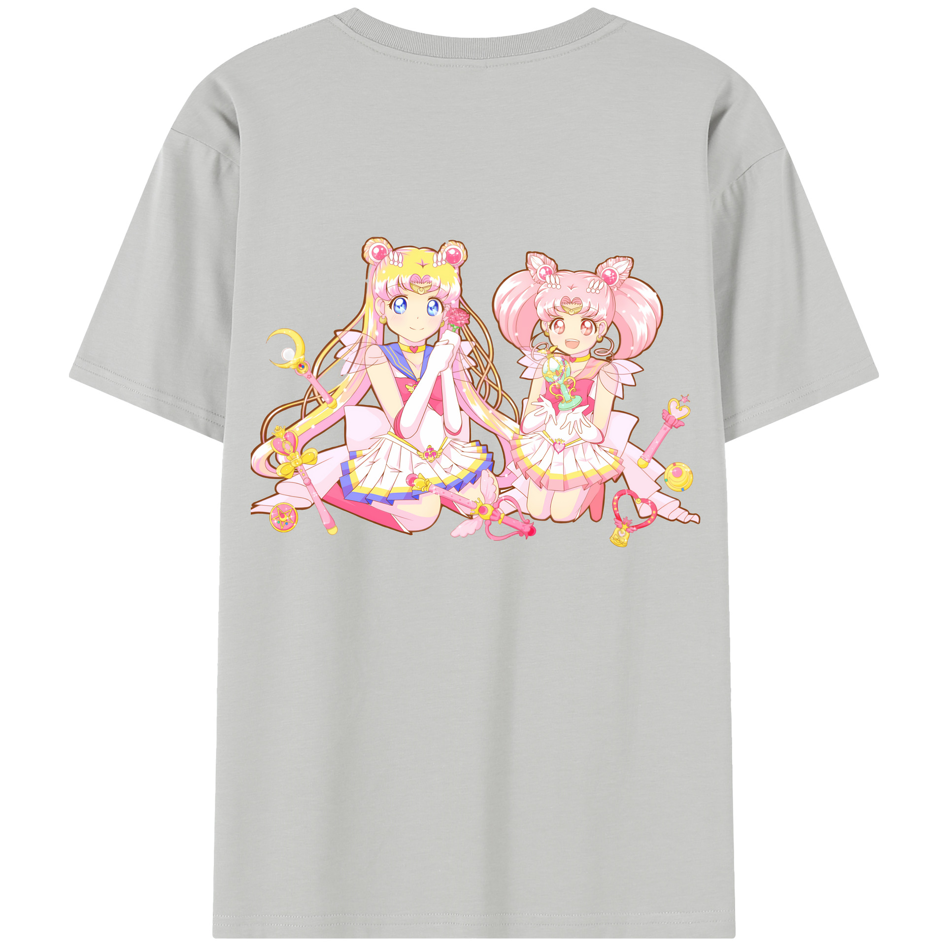 （画像用） 美少女戦士セーラームーン 月野 うさぎ つきの うさぎ Sailor Moon Tsukino Usagi レディース半袖Tシャツ(バックプリント)