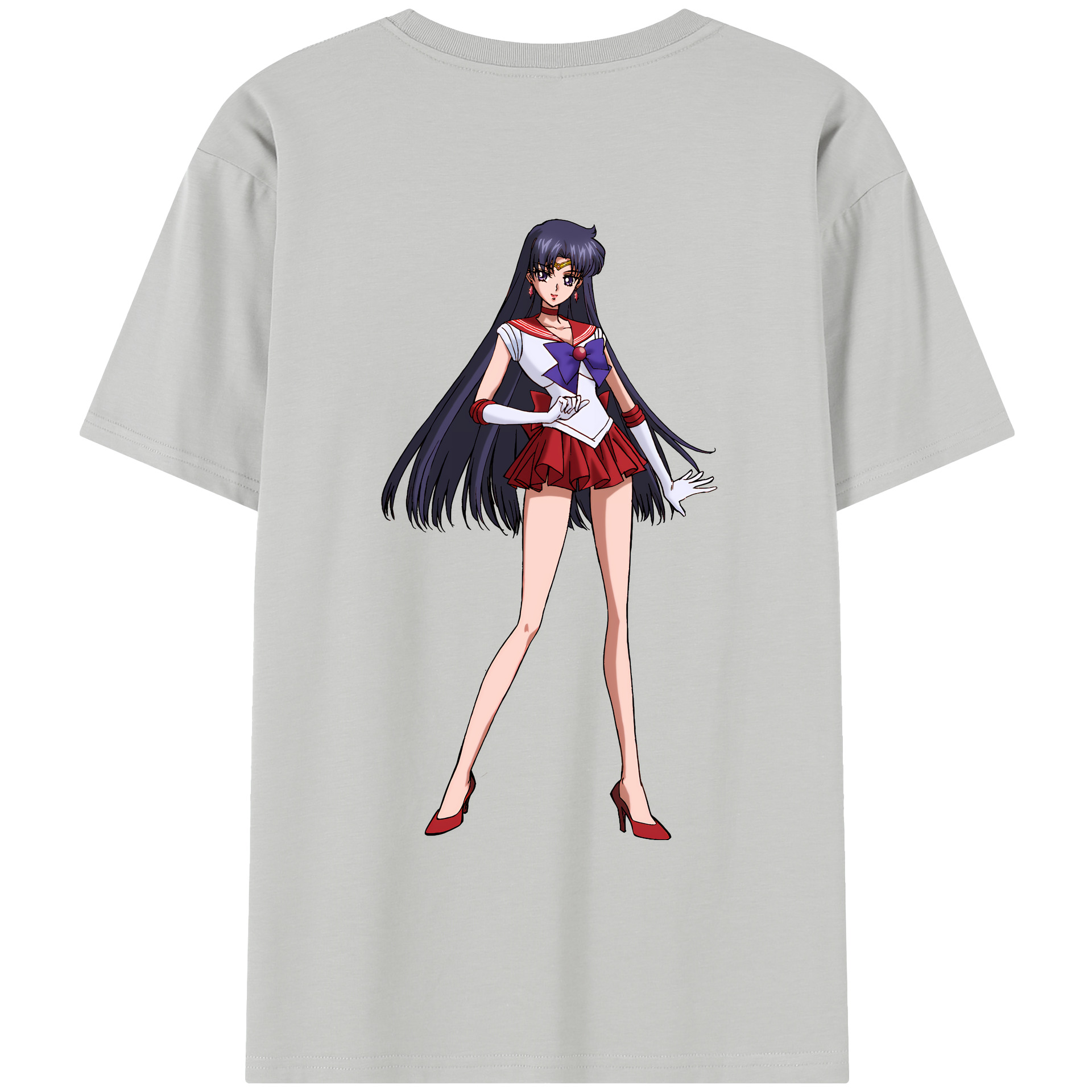 （画像用） 美少女戦士セーラームーン 火野レイ ひの レイ Sailor Moon Hino Rei （セーラーマーズ,Sailor Mars） レディース半袖Tシャツ(バックプリント)