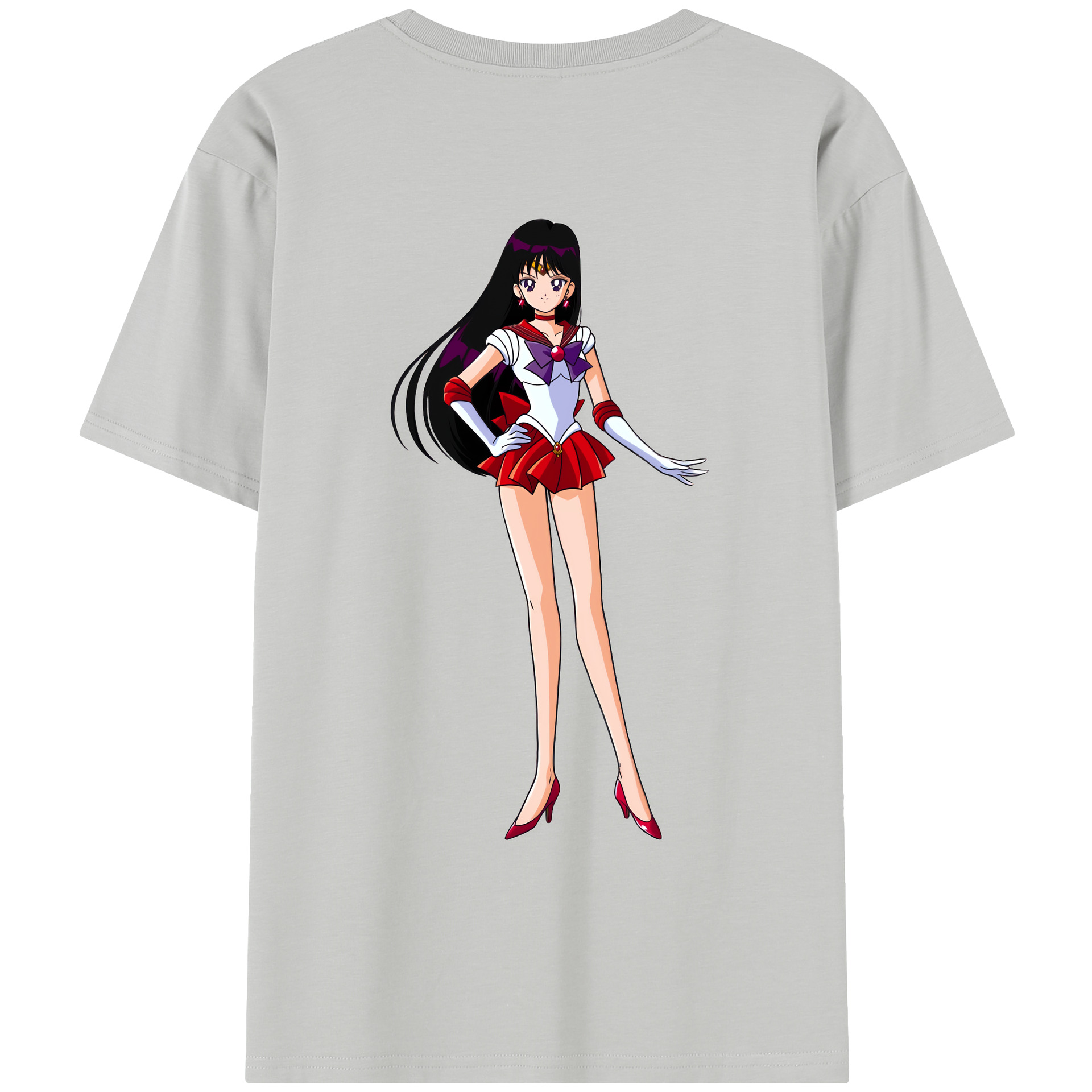 （画像用） 美少女戦士セーラームーン 火野レイ ひの レイ Sailor Moon Hino Rei （セーラーマーズ,Sailor Mars） レディース半袖Tシャツ(バックプリント)