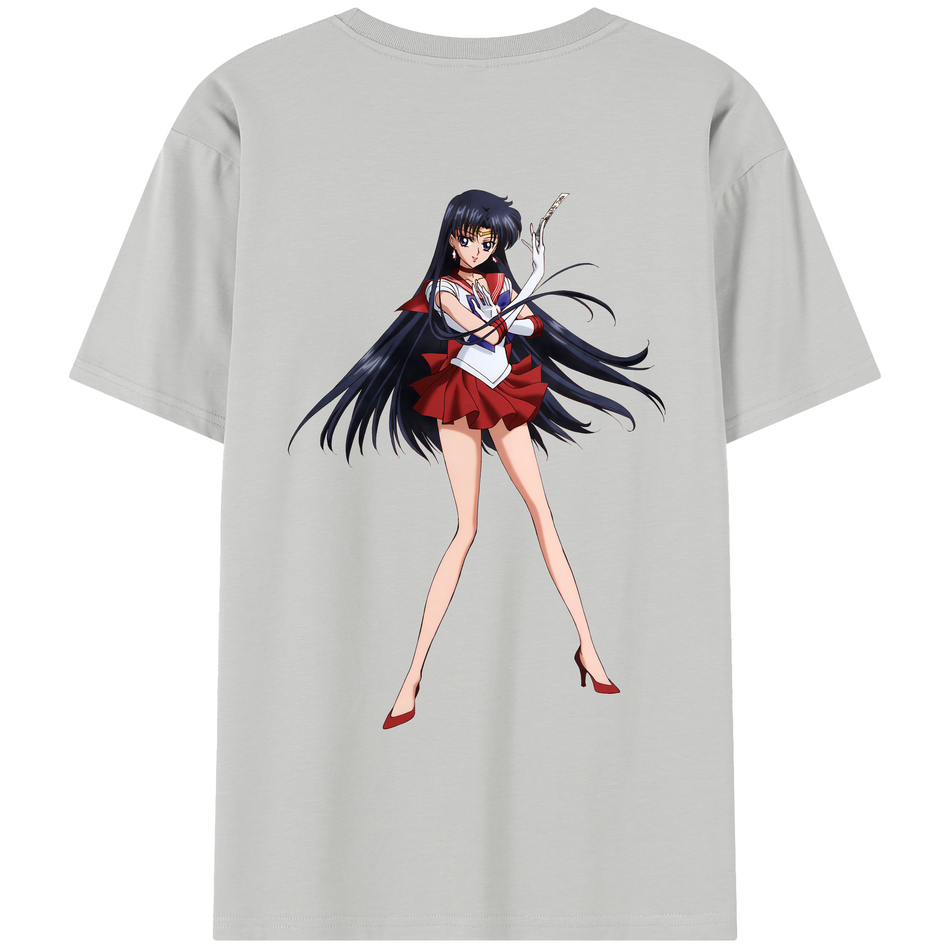 （画像用） 美少女戦士セーラームーン 火野レイ ひの レイ Sailor Moon Hino Rei （セーラーマーズ,Sailor Mars） レディース半袖Tシャツ(バックプリント)