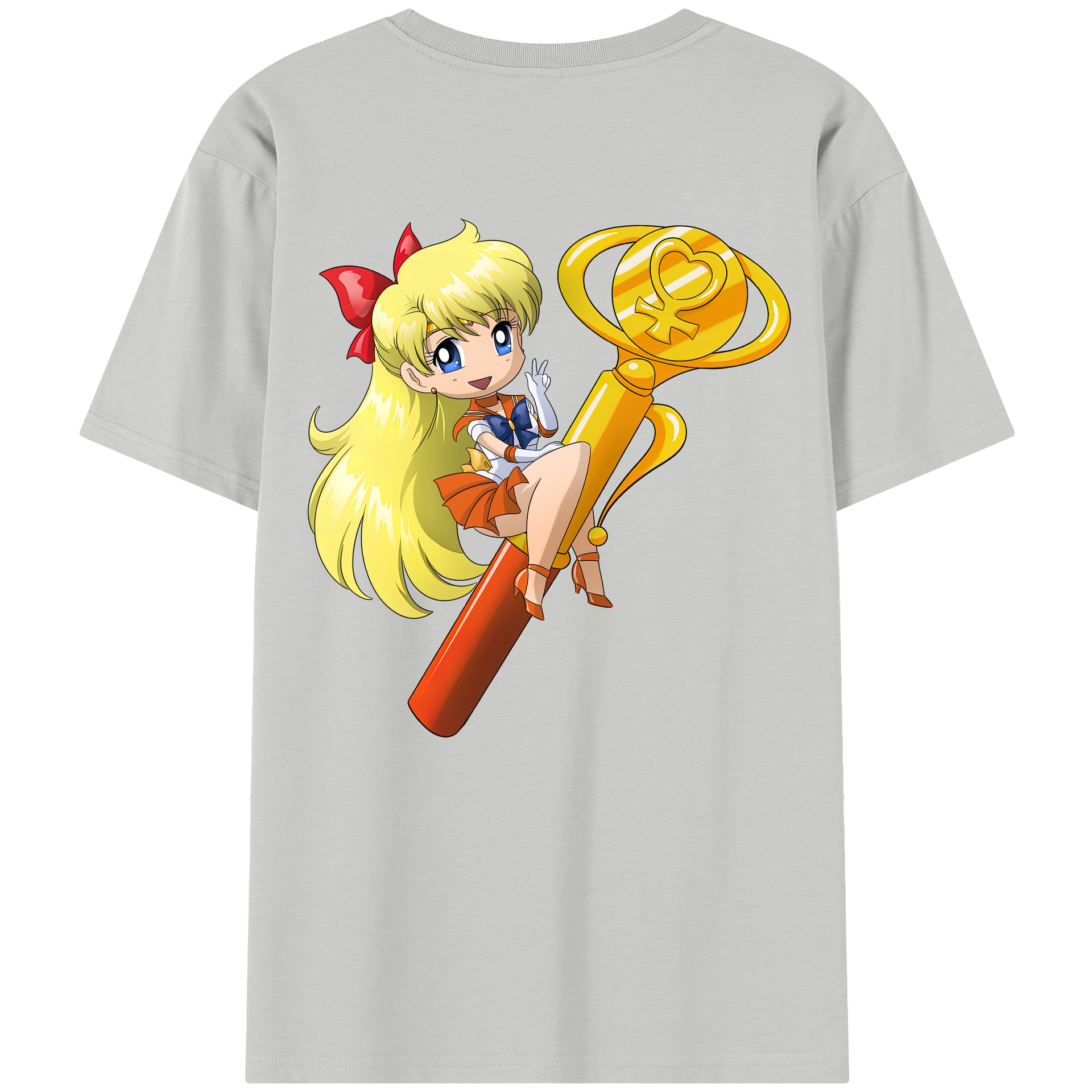 （画像用） 美少女戦士セーラームーン 愛野 美奈子 あいの みなこ Sailor Moon Aino Minako レディース半袖Tシャツ(バックプリント)