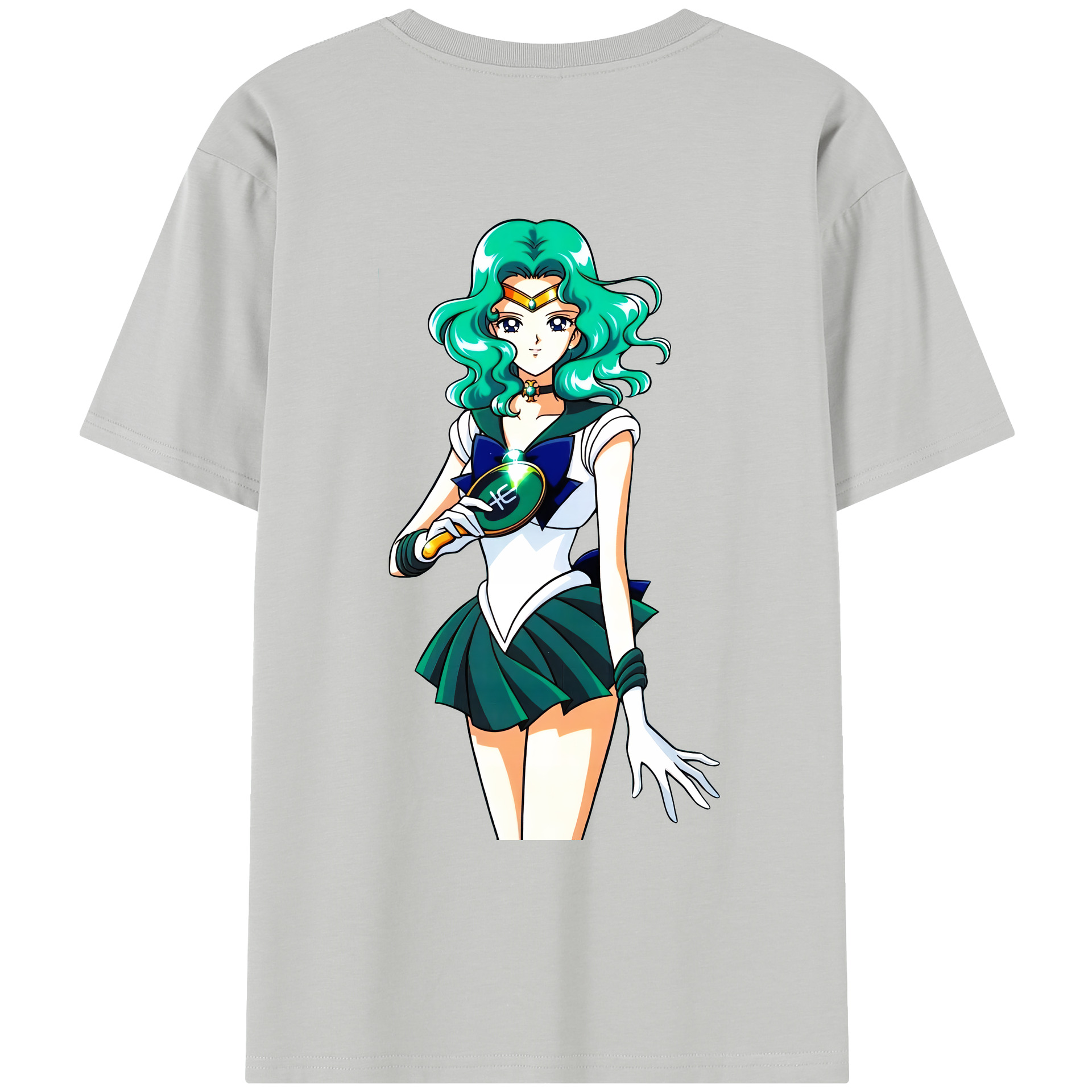 （画像用） 美少女戦士セーラームーン 海王 みちる（かいおう みちる） Sailor Moon Kaiou Michiru レディース半袖Tシャツ(バックプリント)