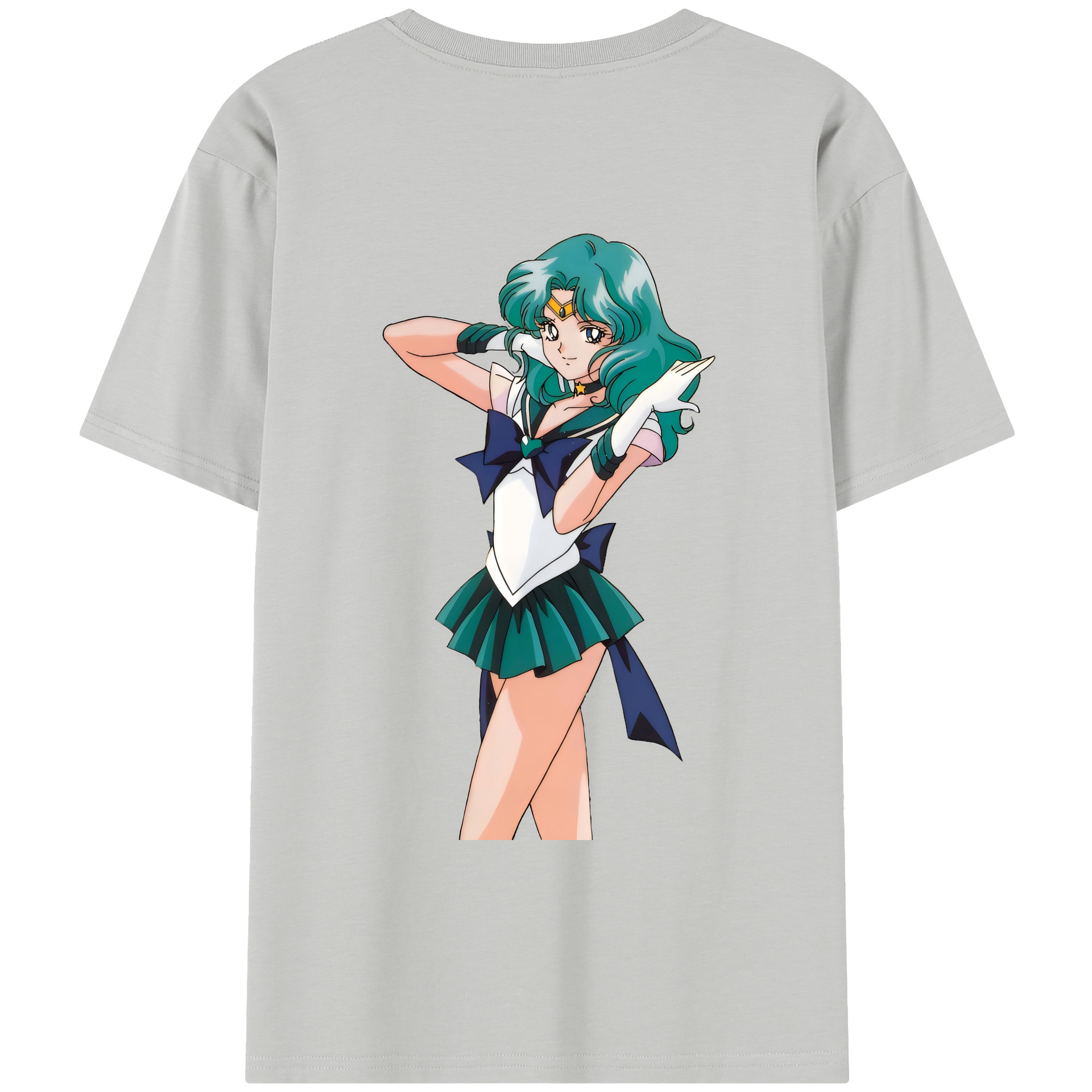 （画像用） 美少女戦士セーラームーン 海王 みちる（かいおう みちる） Sailor Moon Kaiou Michiru レディース半袖Tシャツ(バックプリント)