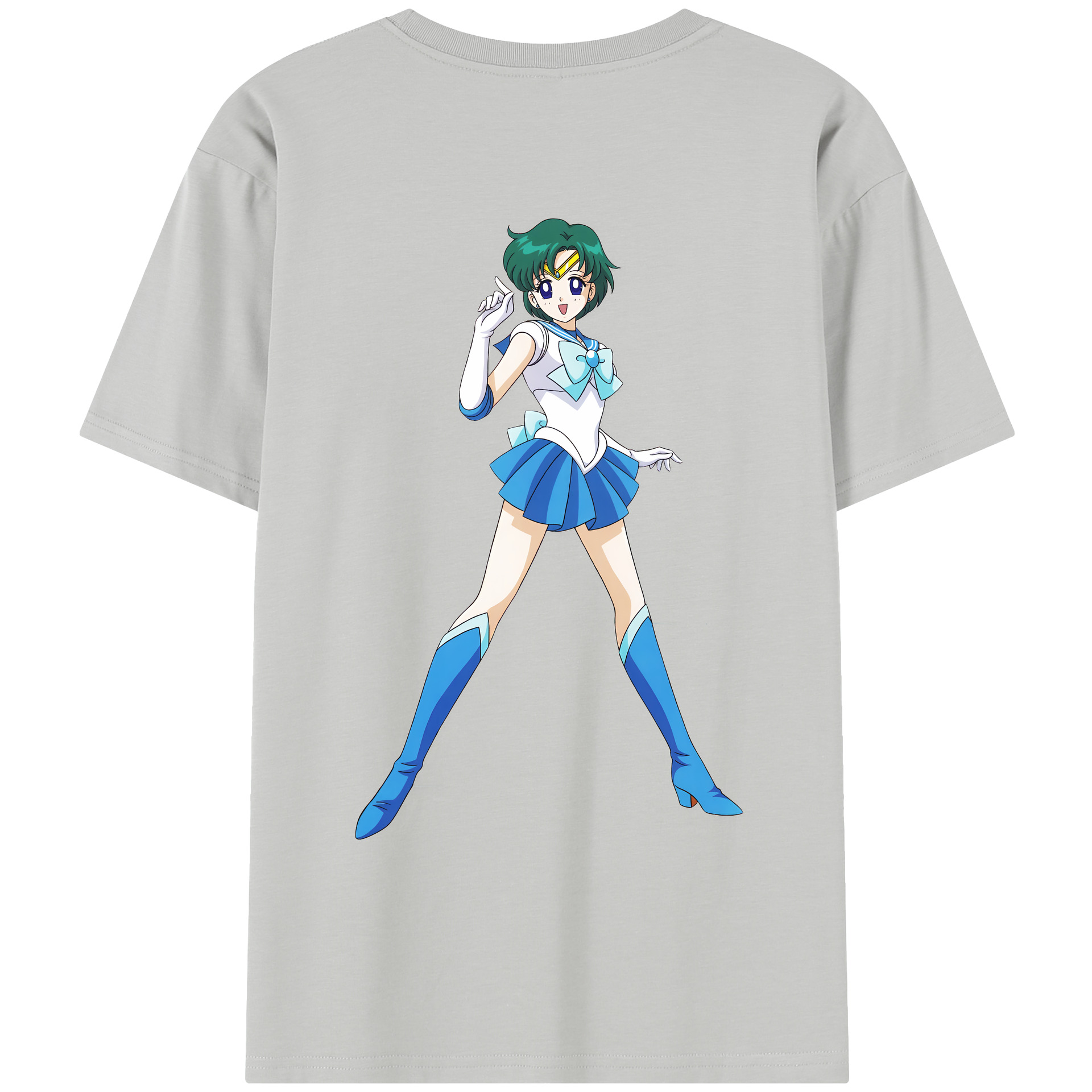 （画像用） 美少女戦士セーラームーン 海王 みちる（かいおう みちる） Sailor Moon Kaiou Michiru レディース半袖Tシャツ(バックプリント)