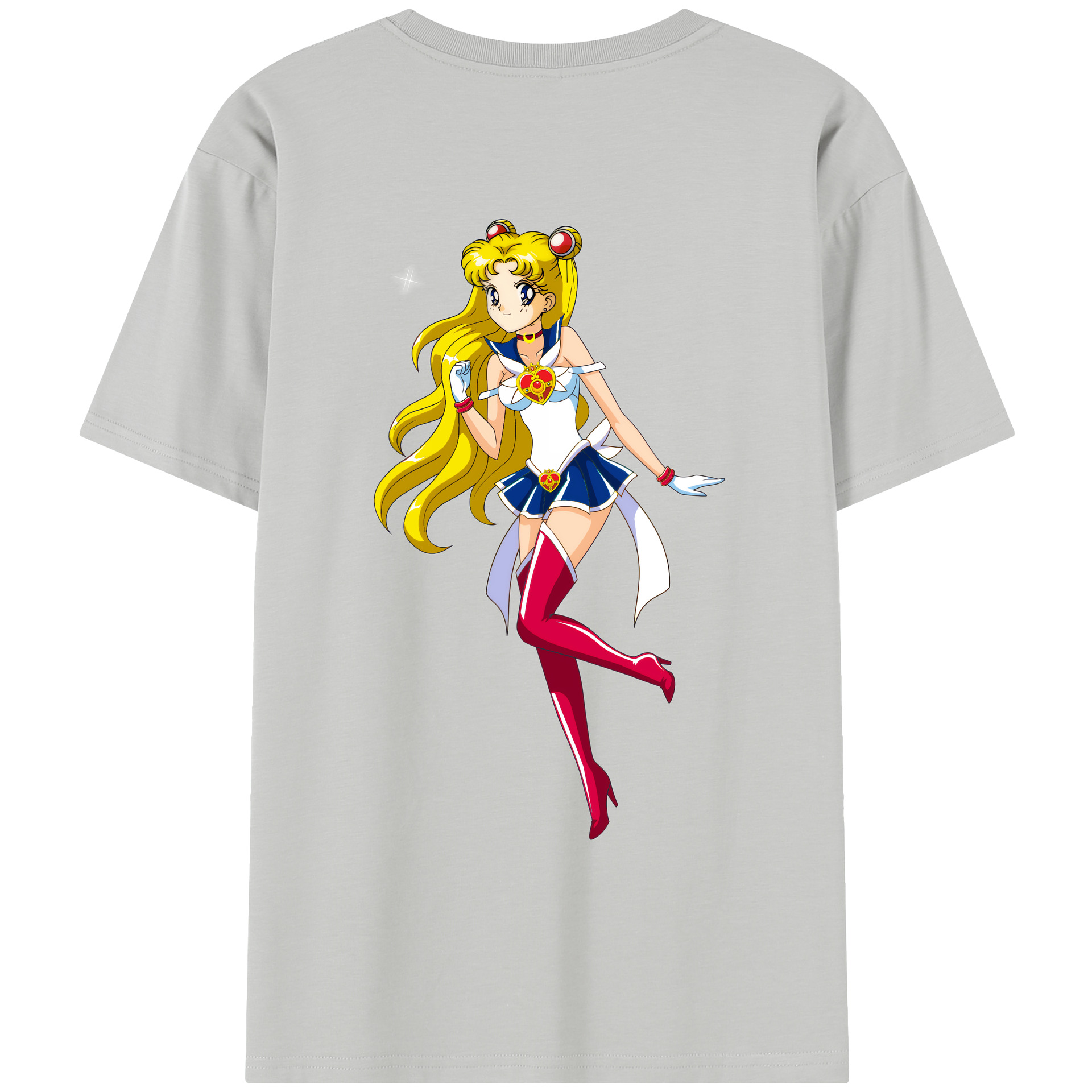 （画像用） 美少女戦士セーラームーン 月野 うさぎ つきの うさぎ Sailor Moon Tsukino Usagi レディース半袖Tシャツ(バックプリント)