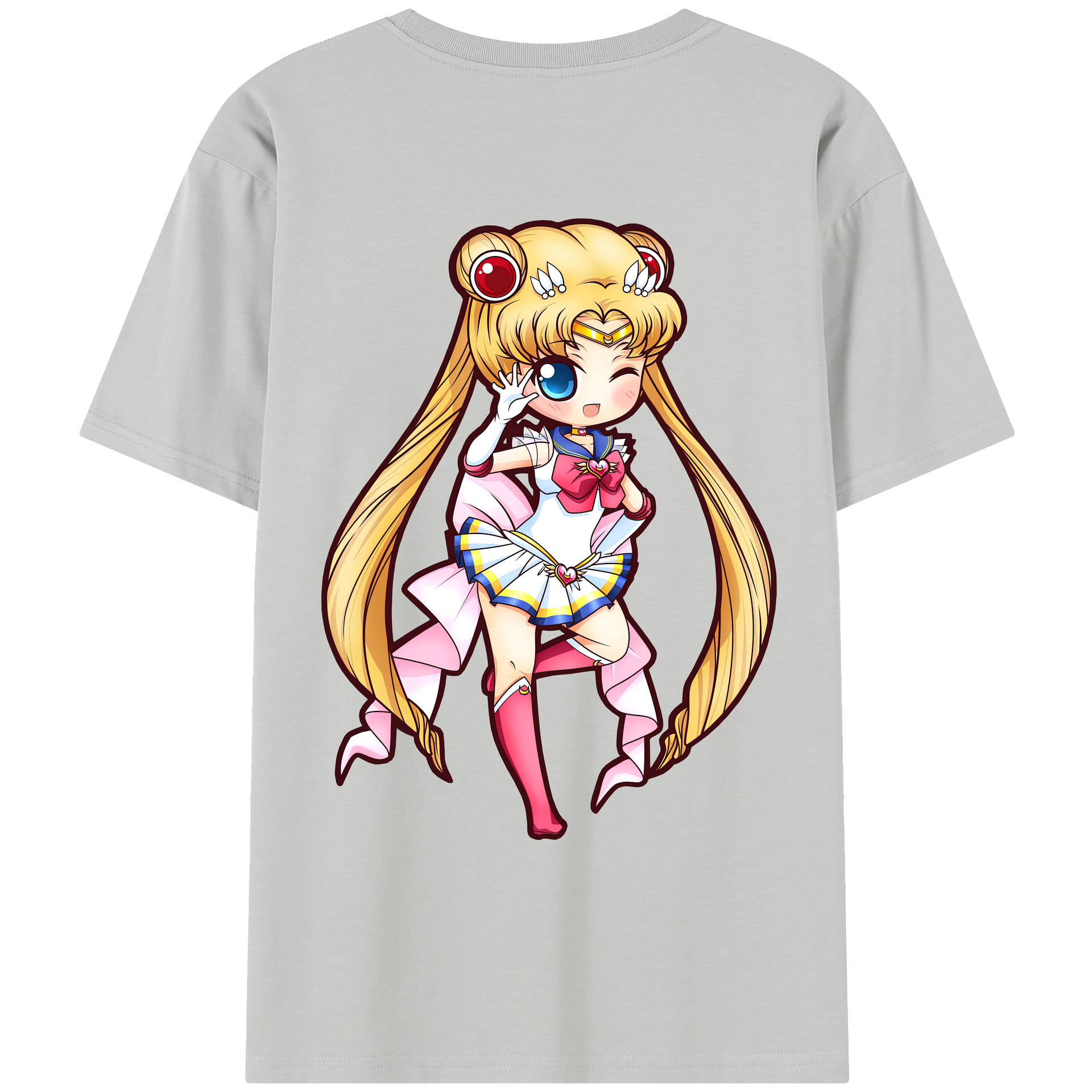 （画像用） 美少女戦士セーラームーン 月野 うさぎ つきの うさぎ Sailor Moon Tsukino Usagi レディース半袖Tシャツ(バックプリント)