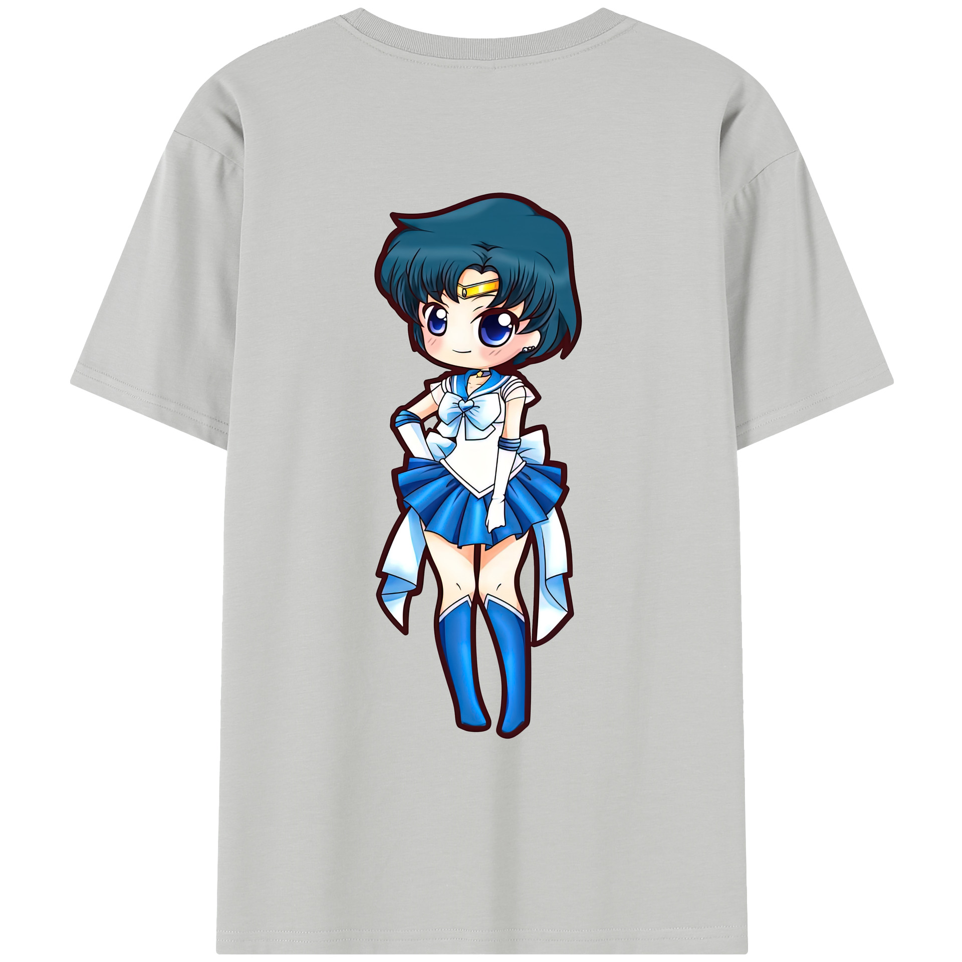 （画像用） 美少女戦士セーラームーン 水野 亜美 みずの あみ Sailor Moon Mizuno Ami レディース半袖Tシャツ(バックプリント)