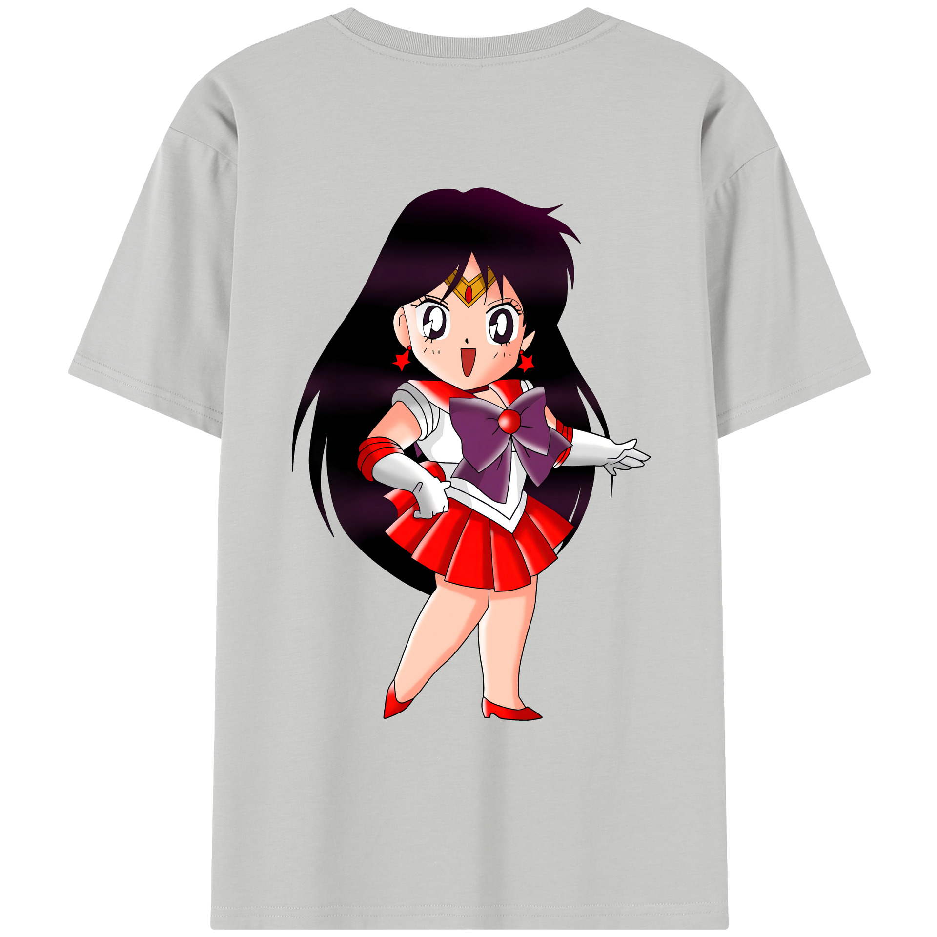 （画像用） 美少女戦士セーラームーン 火野レイ ひの レイ Sailor Moon Hino Rei （セーラーマーズ,Sailor Mars） レディース半袖Tシャツ(バックプリント)