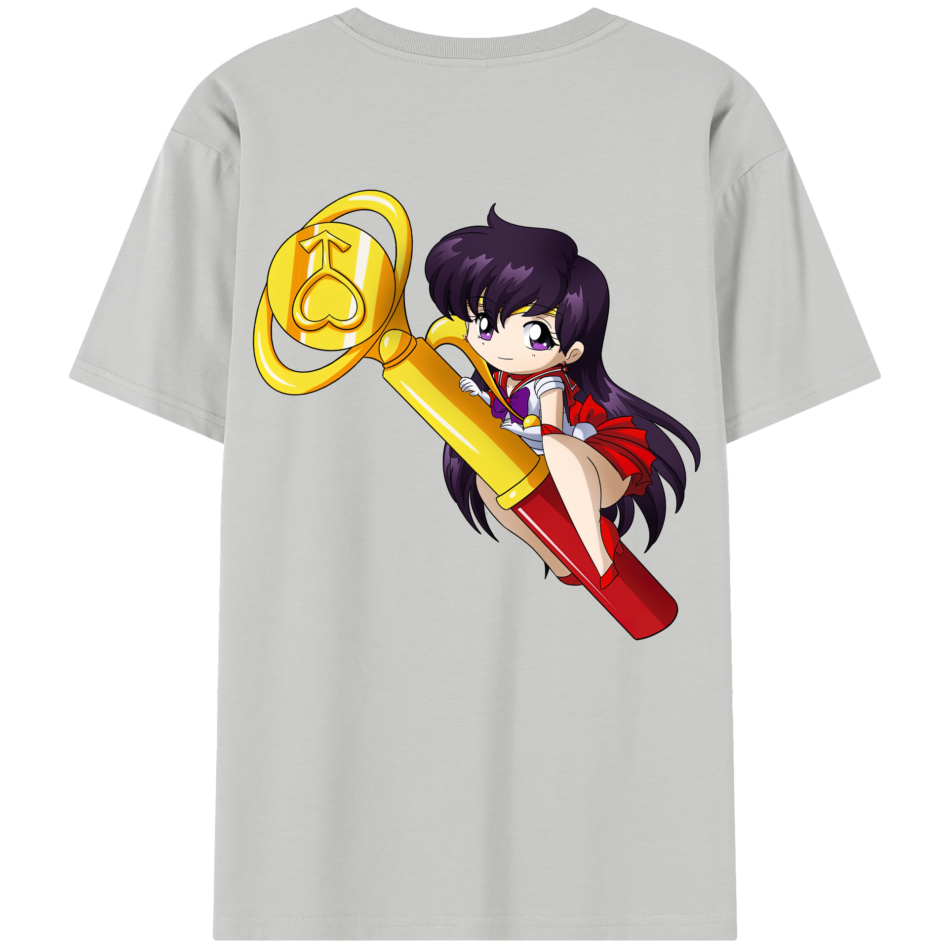 （画像用） 美少女戦士セーラームーン 火野レイ ひの レイ Sailor Moon Hino Rei （セーラーマーズ,Sailor Mars） レディース半袖Tシャツ(バックプリント)