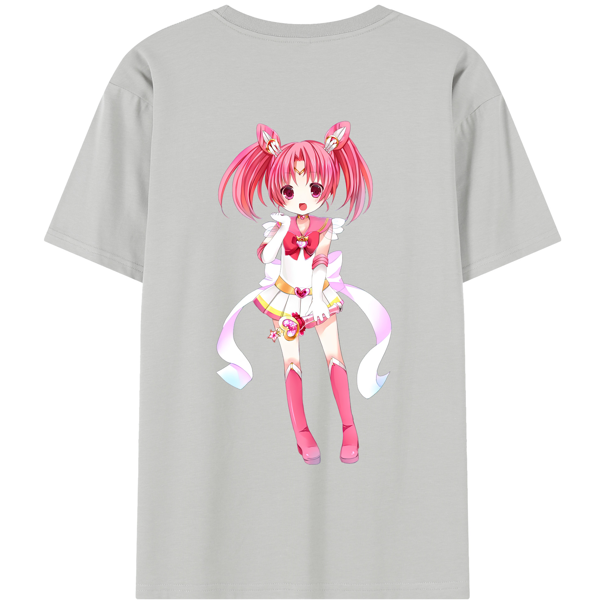 （画像用） 美少女戦士セーラームーン ちびうさ Sailor Moon Chibiusa Tsukino Usagi Small Lady Serenity レディース半袖Tシャツ(バックプリント)
