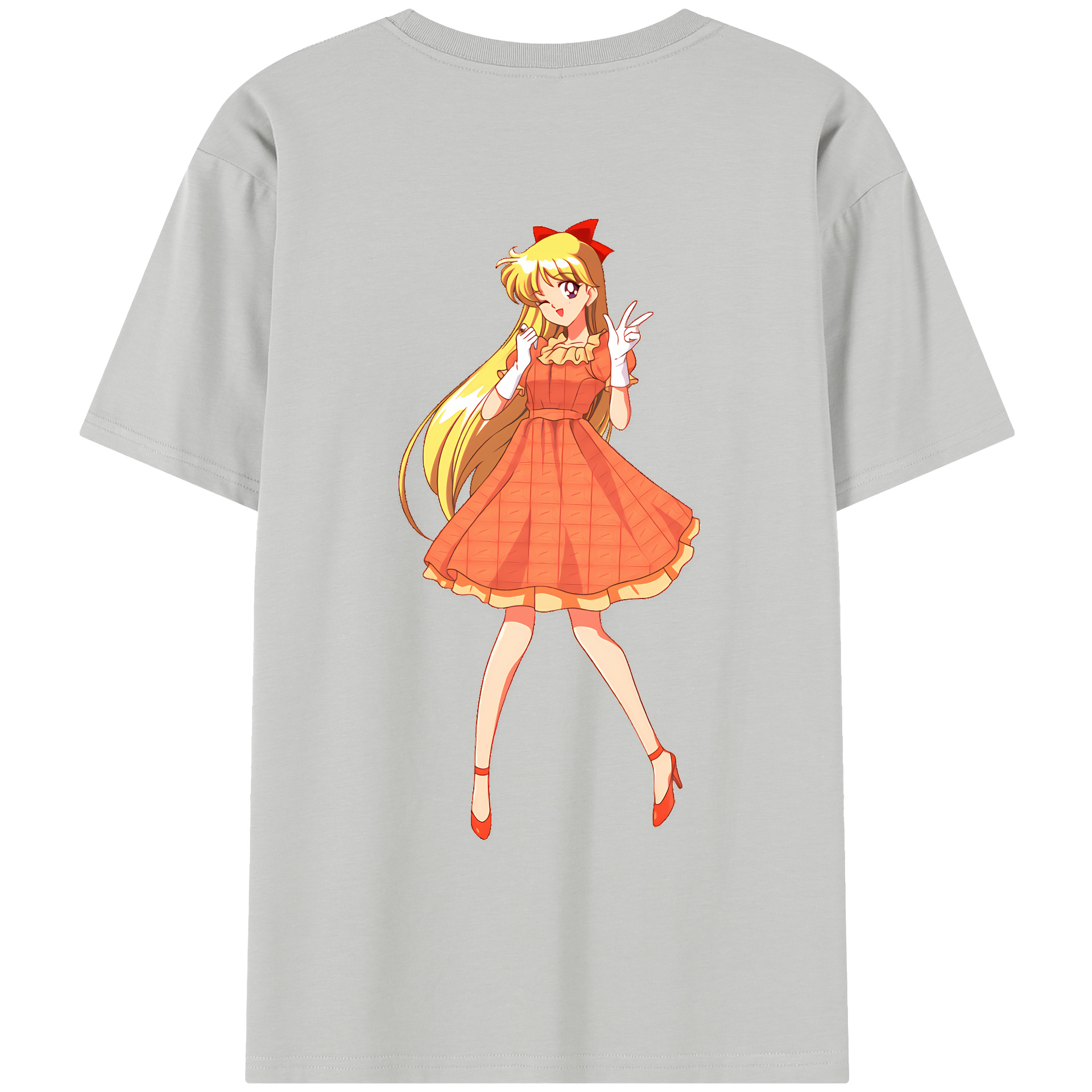 （画像用） 美少女戦士セーラームーン 愛野 美奈子 あいの みなこ Sailor Moon Aino Minako レディース半袖Tシャツ(バックプリント)