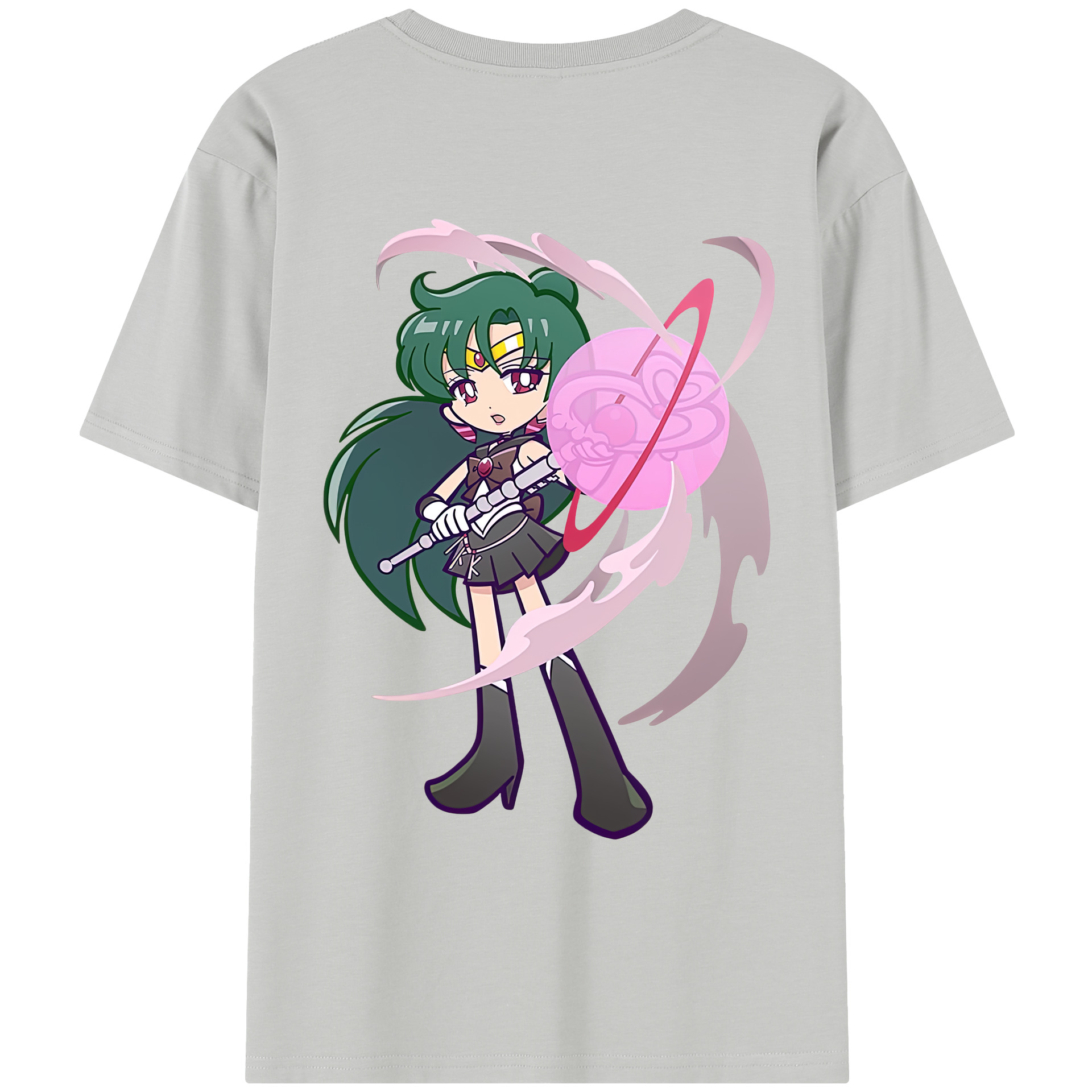（画像用） 美少女戦士セーラームーン 冥王せつな Sailor Moon Meiou Setsuna レディース半袖Tシャツ(バックプリント)
