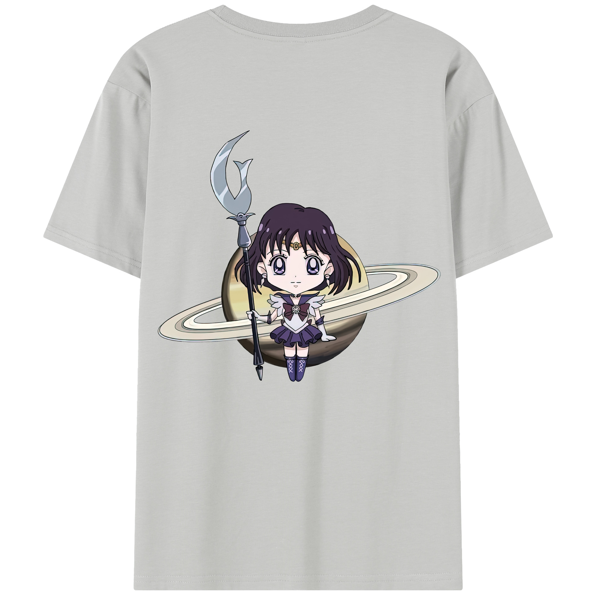 （画像用） 美少女戦士セーラームーン 土萠ほたる Sailor Moon Tomoe Hotaru （セーラーサターン；Sailor Saturn） レディース半袖Tシャツ(バックプリント)