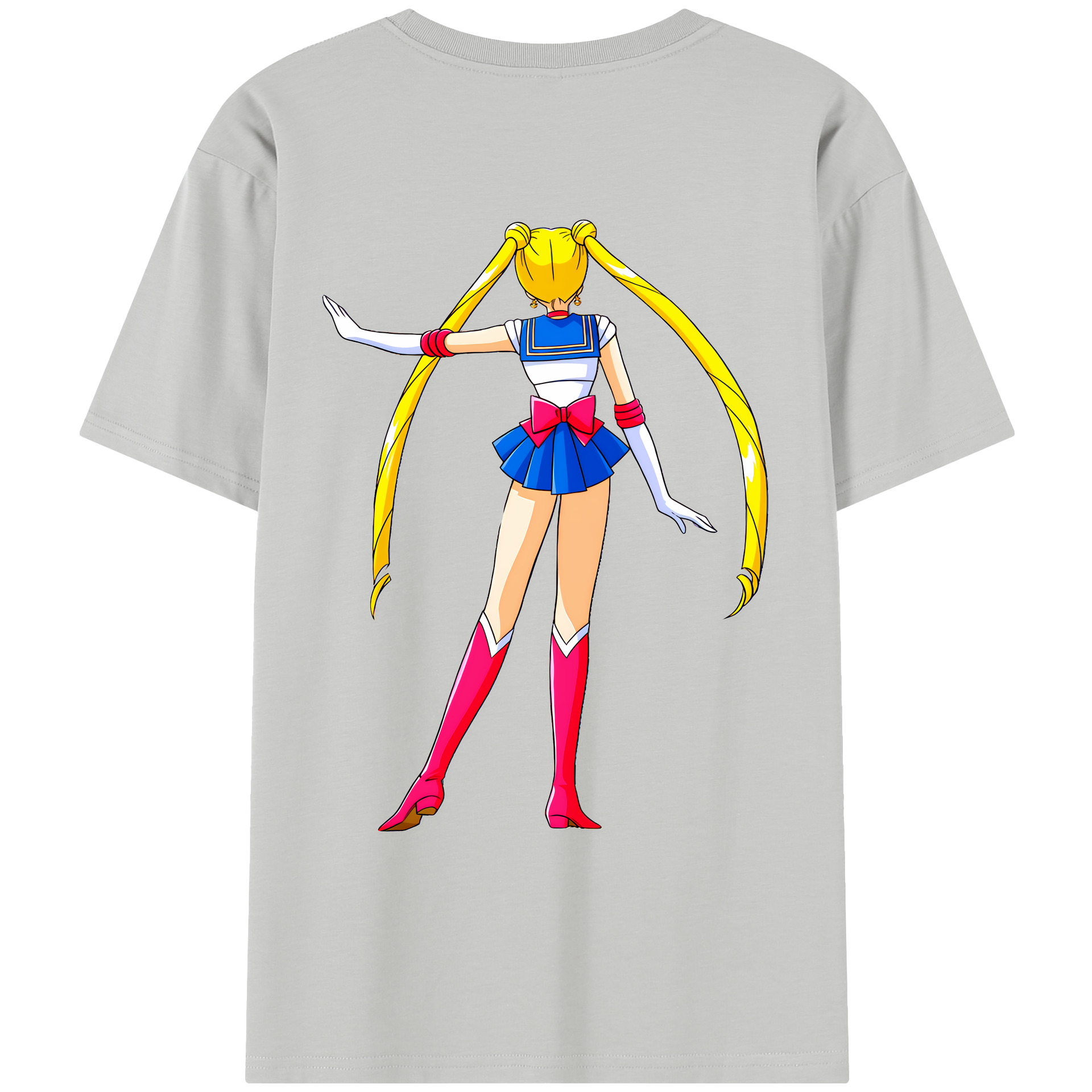 （画像用） 美少女戦士セーラームーン 月野 うさぎ つきの うさぎ Sailor Moon Tsukino Usagi レディース半袖Tシャツ(バックプリント)