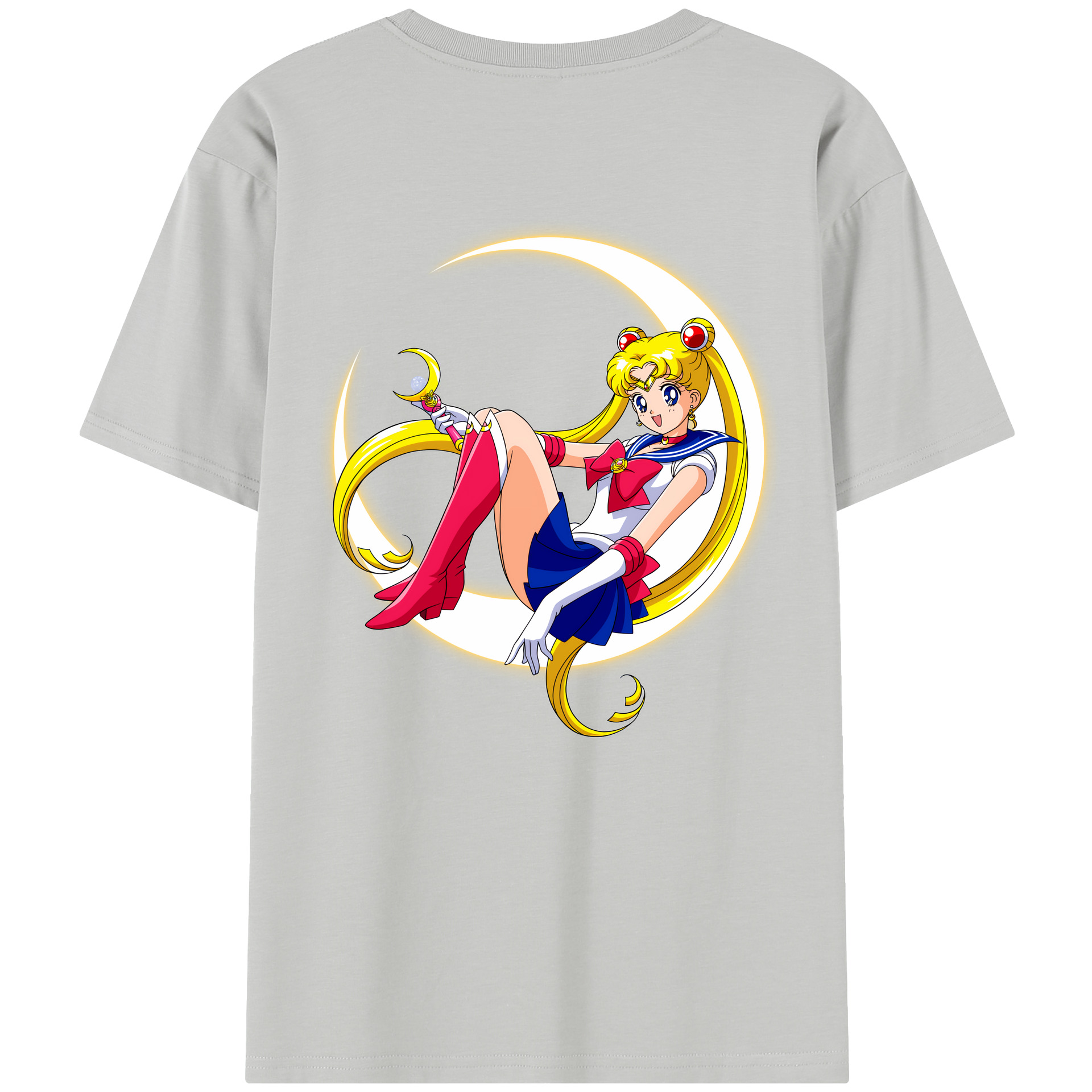 （画像用） 美少女戦士セーラームーン 月野 うさぎ つきの うさぎ Sailor Moon Tsukino Usagi レディース半袖Tシャツ(バックプリント)