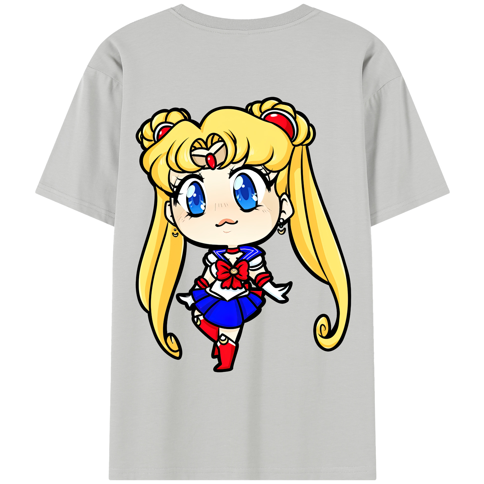 （画像用） 美少女戦士セーラームーン 月野 うさぎ つきの うさぎ Sailor Moon Tsukino Usagi レディース半袖Tシャツ(バックプリント)