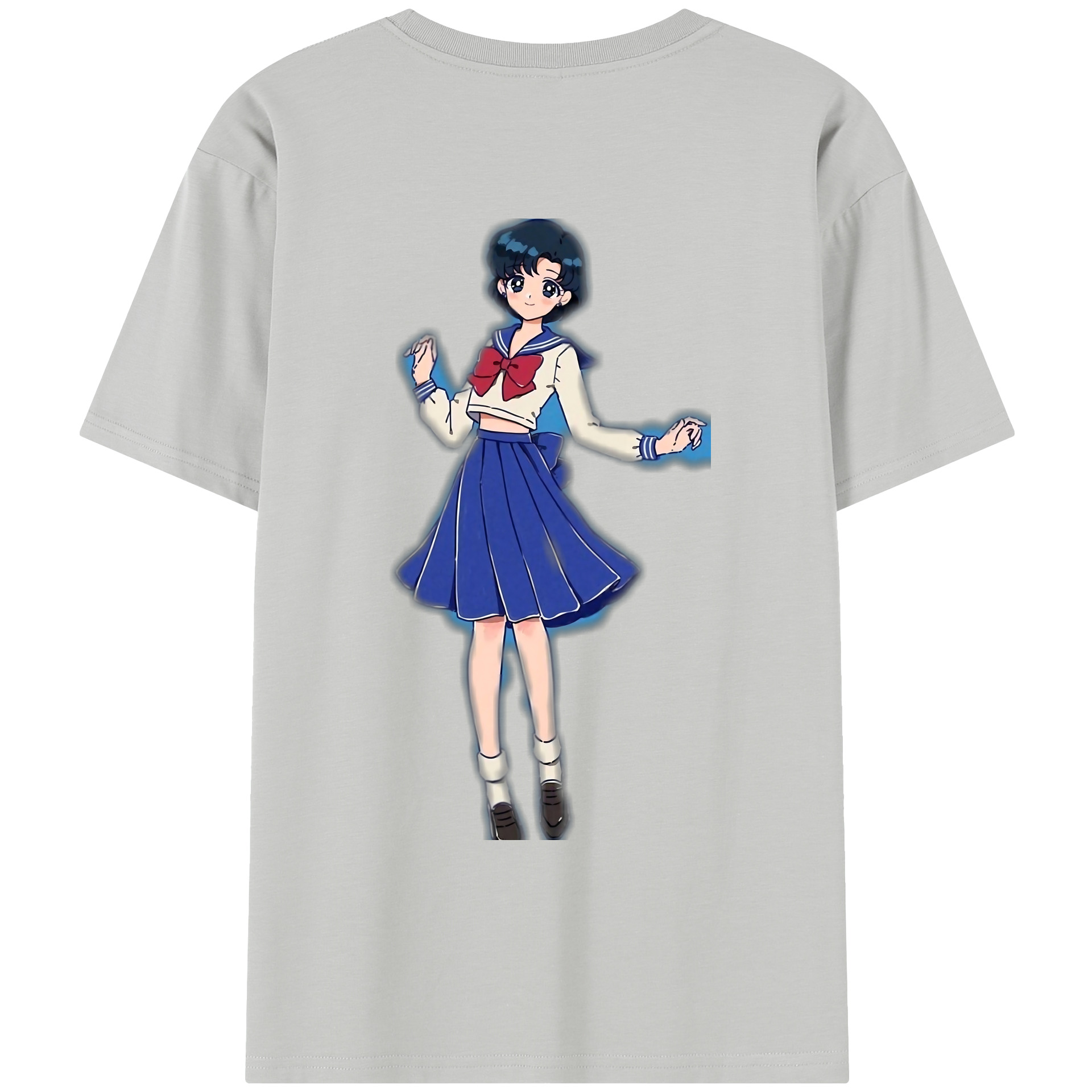 （画像用） 美少女戦士セーラームーン 水野 亜美 みずの あみ Sailor Moon Mizuno Ami レディース半袖Tシャツ(バックプリント)