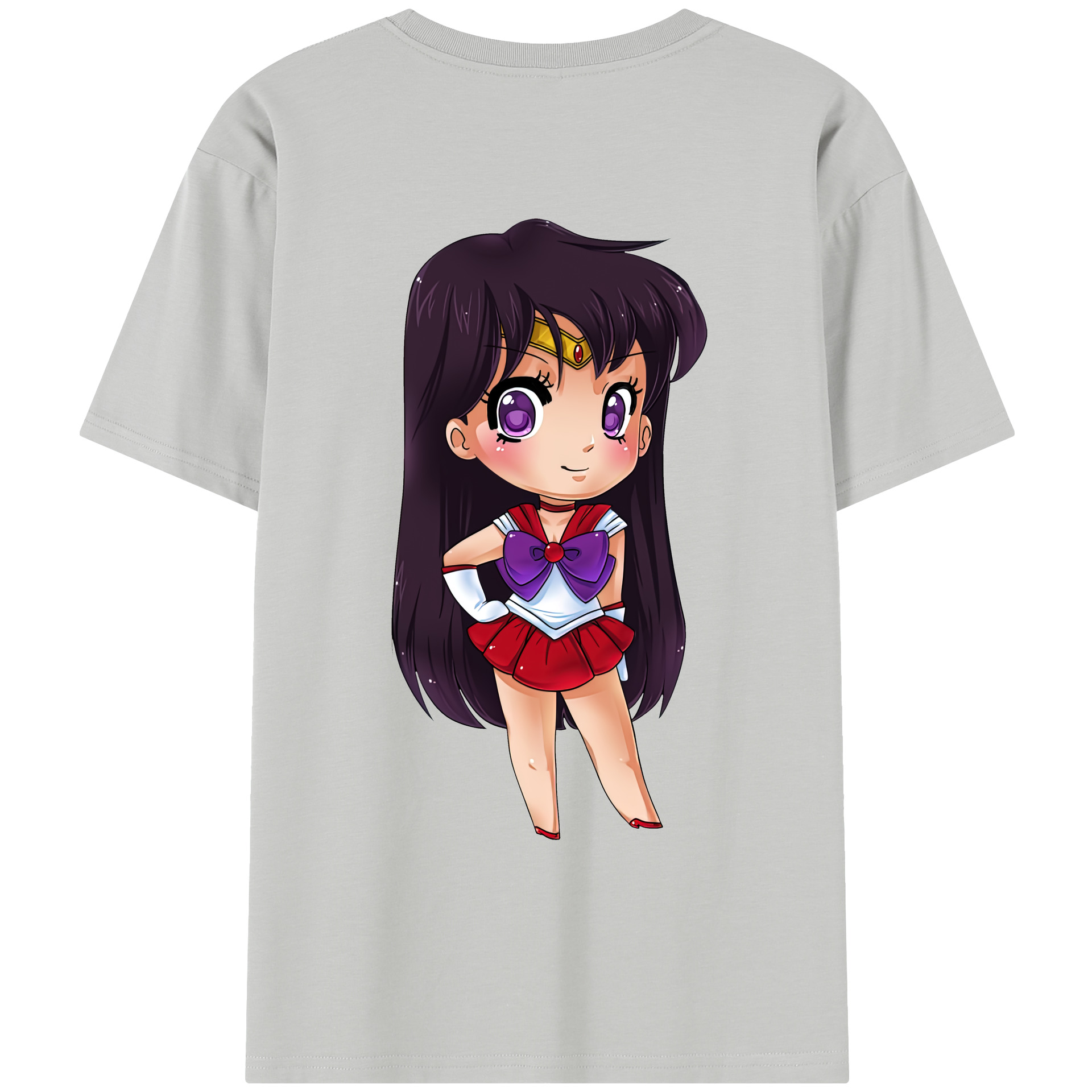 （画像用） 美少女戦士セーラームーン 火野レイ ひの レイ Sailor Moon Hino Rei （セーラーマーズ,Sailor Mars） レディース半袖Tシャツ(バックプリント)
