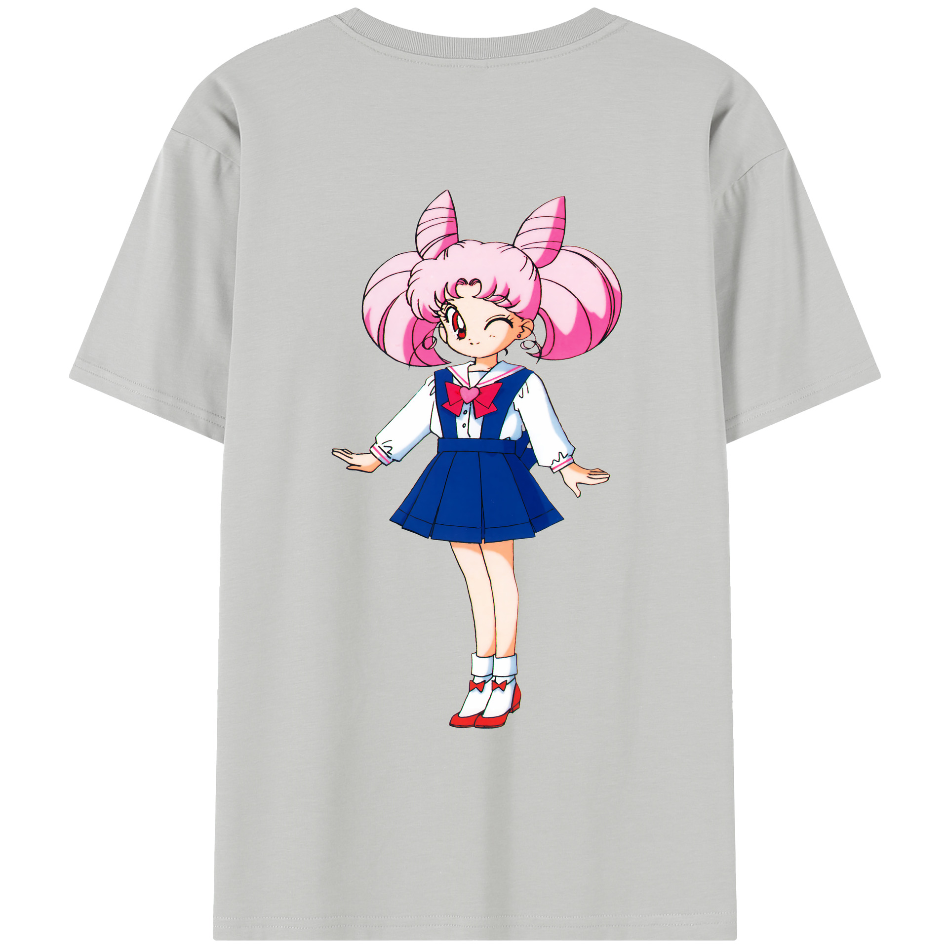 （画像用） 美少女戦士セーラームーン ちびうさ Sailor Moon Chibiusa Tsukino Usagi Small Lady Serenity レディース半袖Tシャツ(バックプリント)
