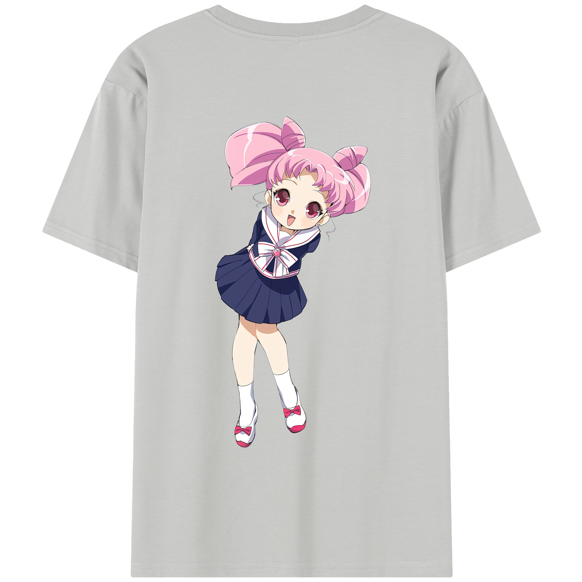 （画像用） 美少女戦士セーラームーン ちびうさ Sailor Moon Chibiusa Tsukino Usagi Small Lady Serenity レディース半袖Tシャツ(バックプリント)